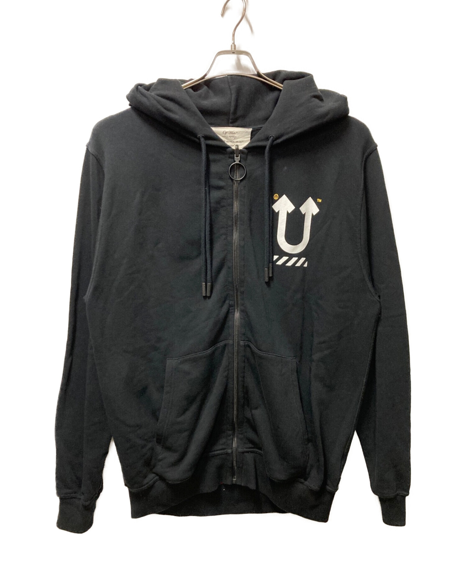 OFFWHITE (オフホワイト) UNDERCOVER (アンダーカバー) SKELETON RVRS ZIP HOODIE ブラック サイズ:XL