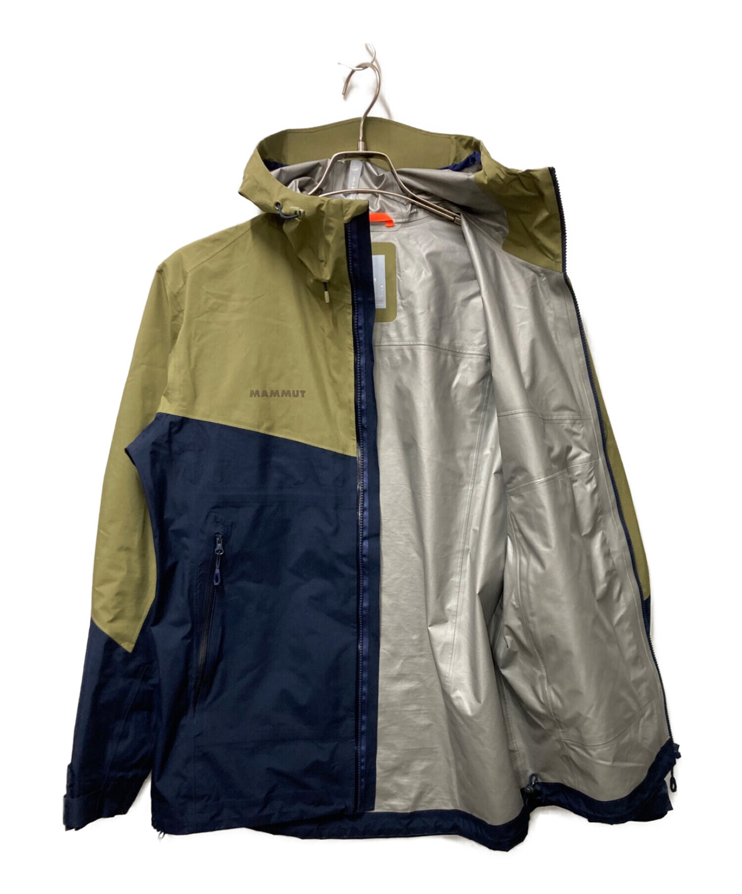 MAMMUT (マムート) wenaha jacket ベージュ×ネイビー サイズ:Ｍ