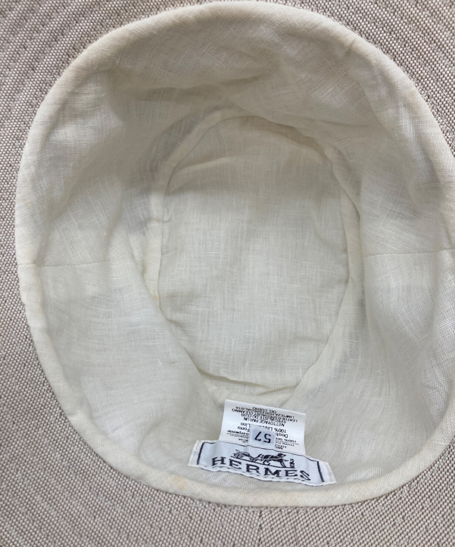 中古・古着通販】HERMES (エルメス) バケットハット ベージュ｜ブランド・古着通販 トレファク公式【TREFAC FASHION】スマホサイト