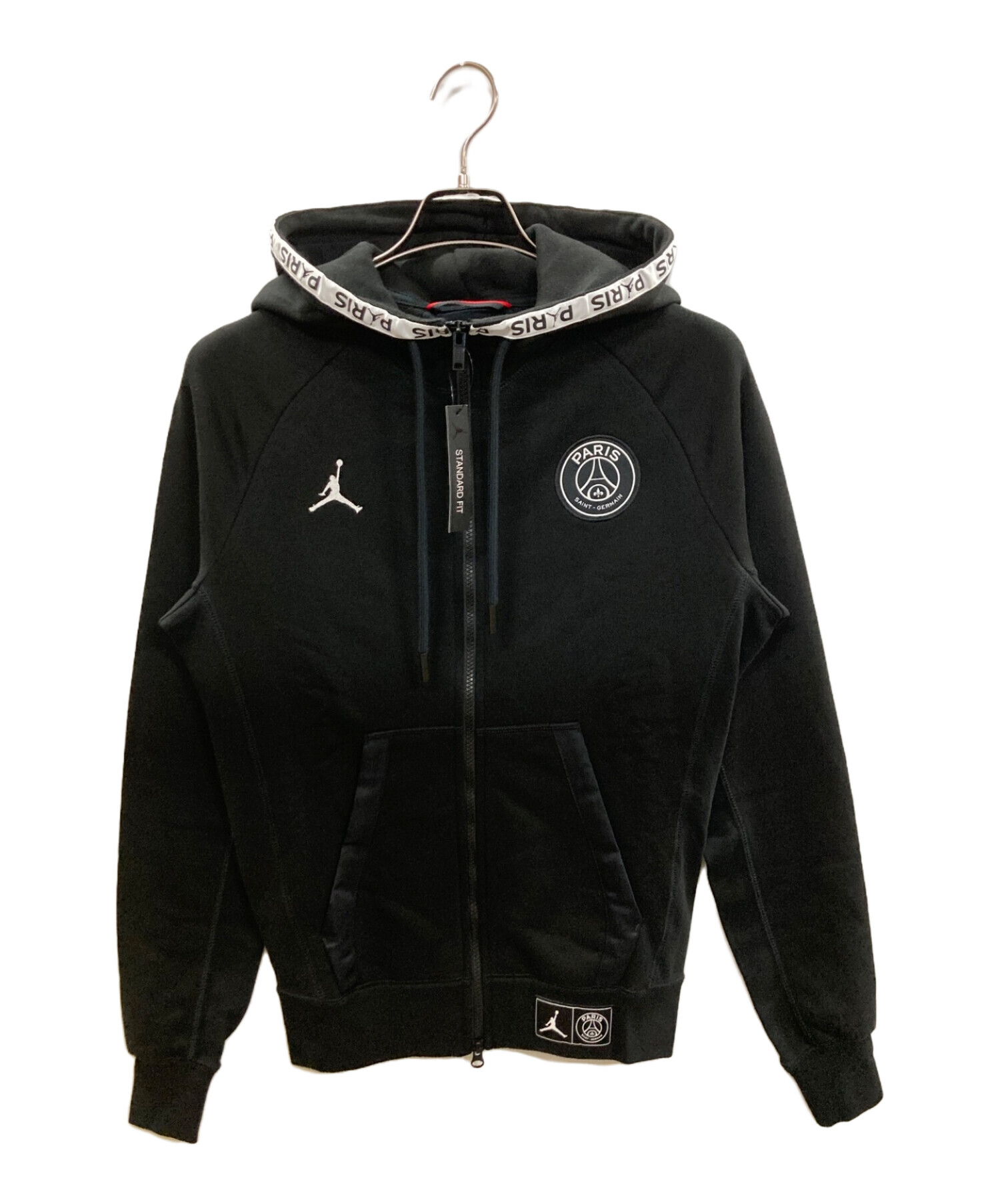 NIKE AIR JORDAN (ナイキ エアジョーダン) Paris Saint-Germain (パリ・サン ジェルマン) ジップアップパーカー  ブラック サイズ:XS