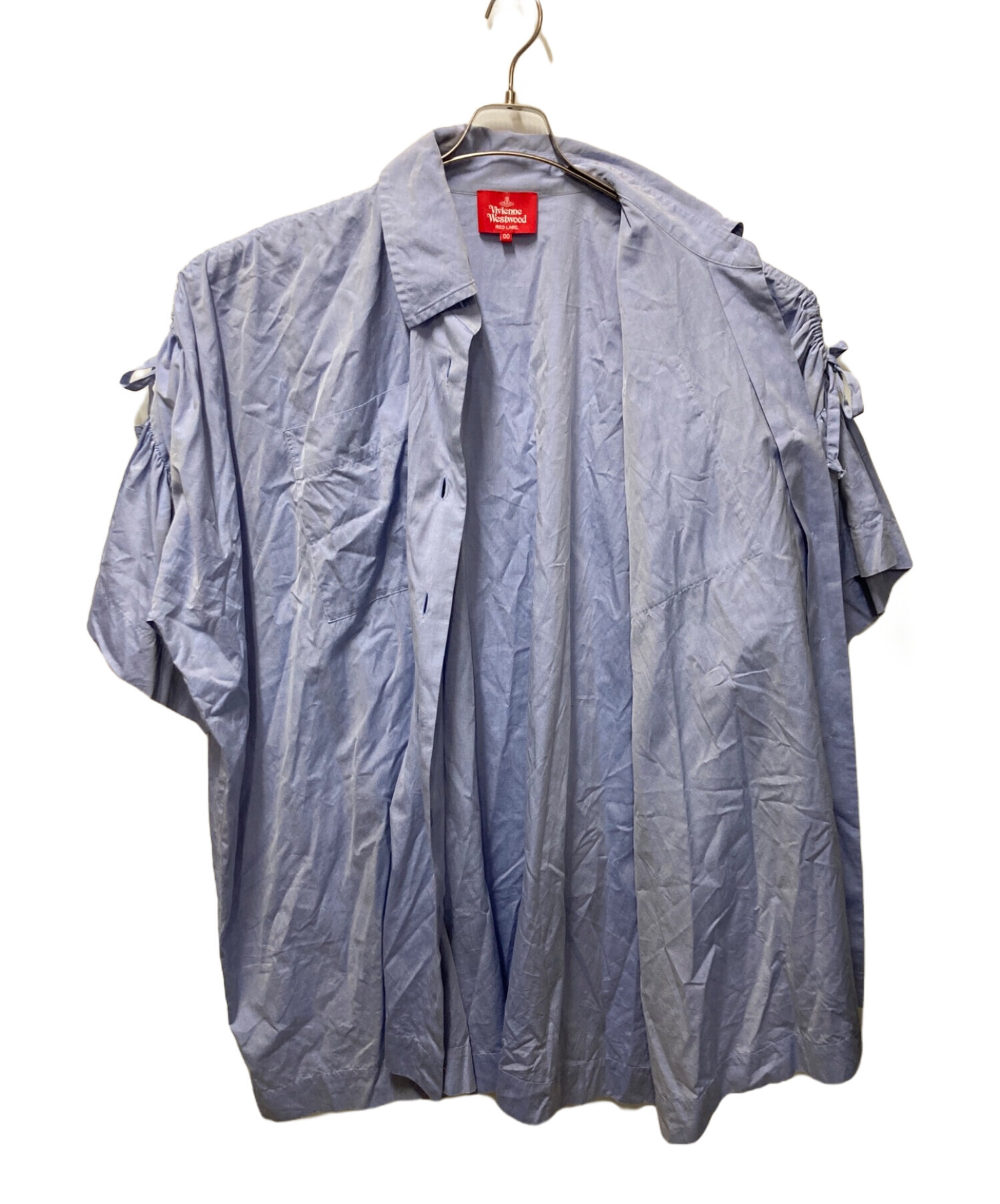 Vivienne Westwood (ヴィヴィアンウエストウッド) デザインシャツワンピース ブルー サイズ:00
