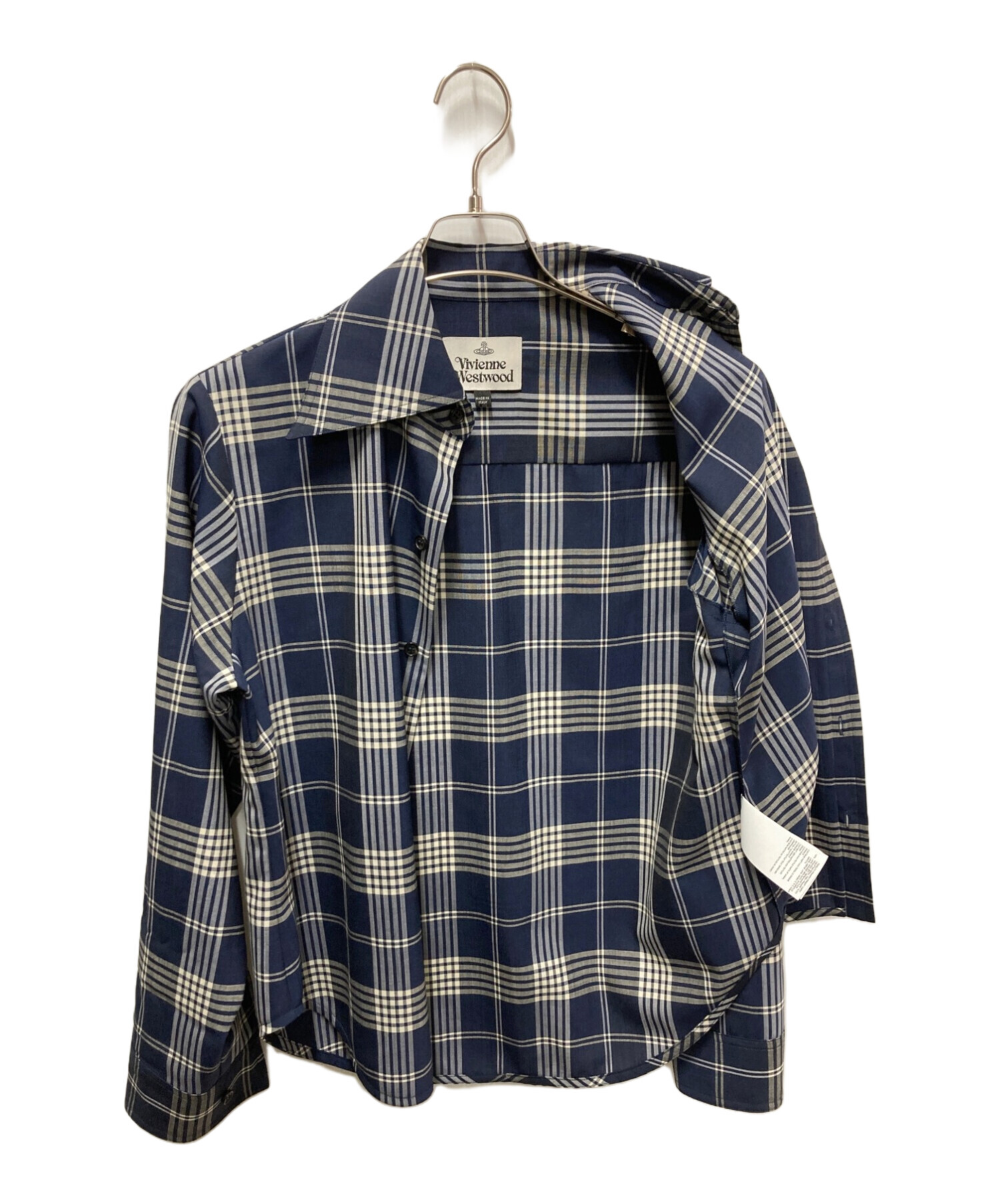 【中古・古着通販】Vivienne Westwood (ヴィヴィアンウエストウッド) チェックシャツ ネイビー サイズ:42｜ブランド・古着通販  トレファク公式【TREFAC FASHION】スマホサイト