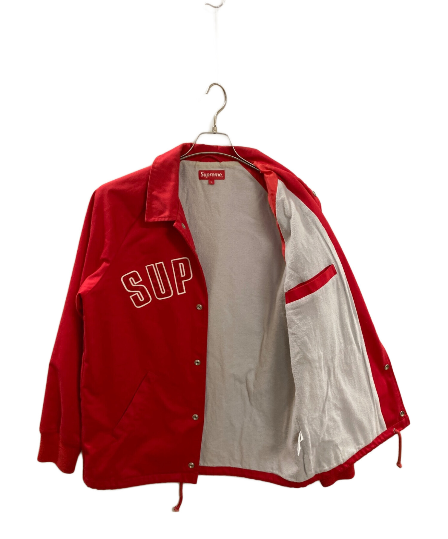 SUPREME (シュプリーム) 15AW TWILL COACHES JACKET レッド サイズ:Ｍ