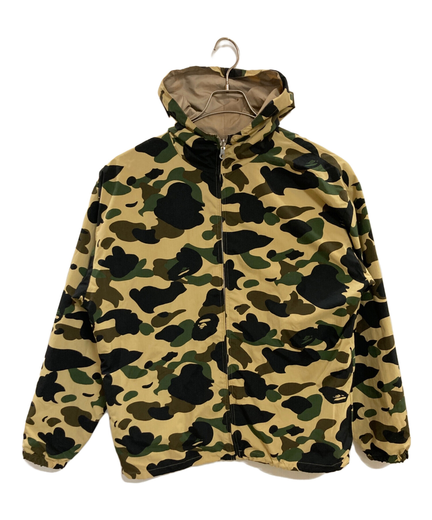 中古・古着通販】A BATHING APE (アベイシングエイプ) ベイプカモリバーシブルナイロンジャケット/A BATHING APE  グリーン×カーキ サイズ:Ｍ｜ブランド・古着通販 トレファク公式【TREFAC FASHION】スマホサイト