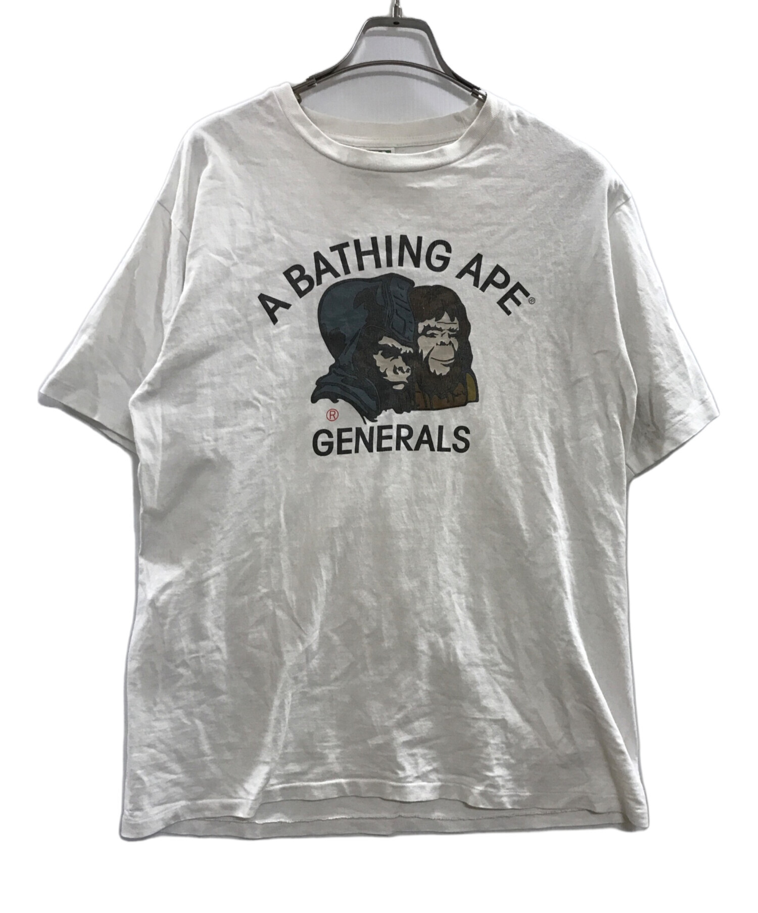 中古・古着通販】A BATHING APE (アベイシングエイプ) GENERALSプリントTシャツ ホワイト サイズ:XL｜ブランド・古着通販  トレファク公式【TREFAC FASHION】スマホサイト