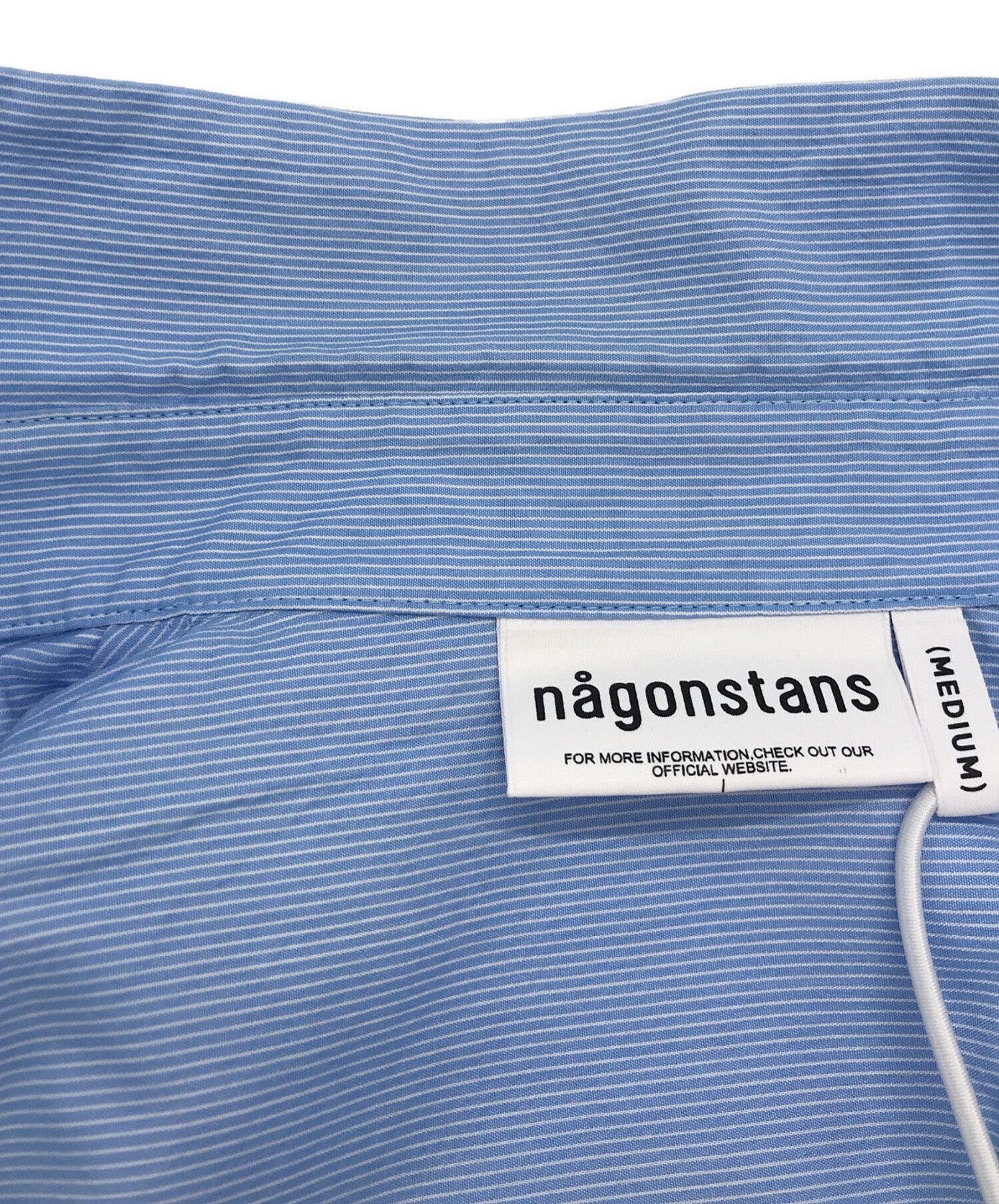 nagonstans (ナゴンスタンス) クロップドハーフスリーブシャツ　470GA430-1810　ナゴンスタンス ブルー サイズ:Ｍ