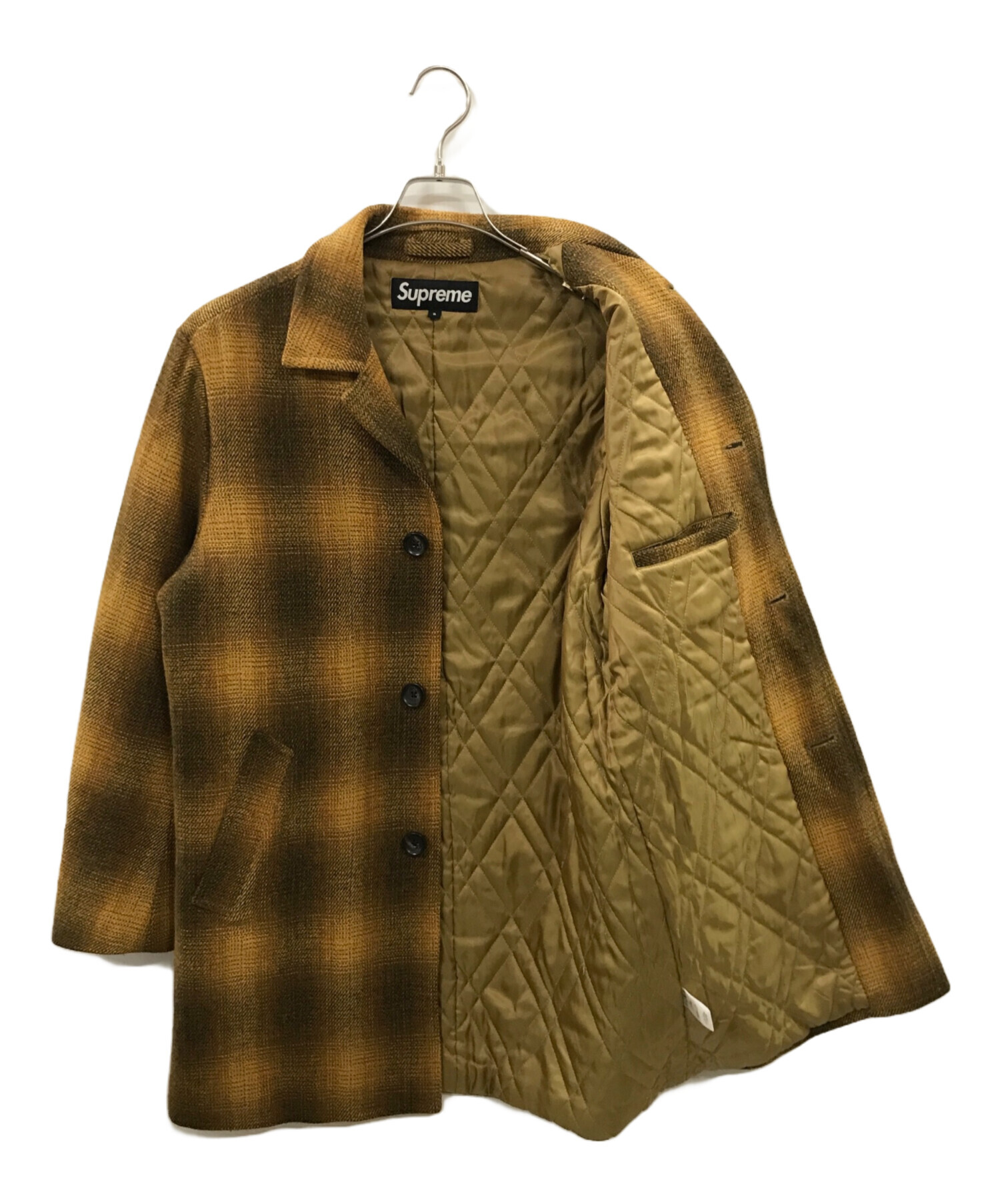 中古・古着通販】SUPREME (シュプリーム) 16AW Shadow Plaid Wool Over Coat/Supreme ベージュ  サイズ:S｜ブランド・古着通販 トレファク公式【TREFAC FASHION】スマホサイト