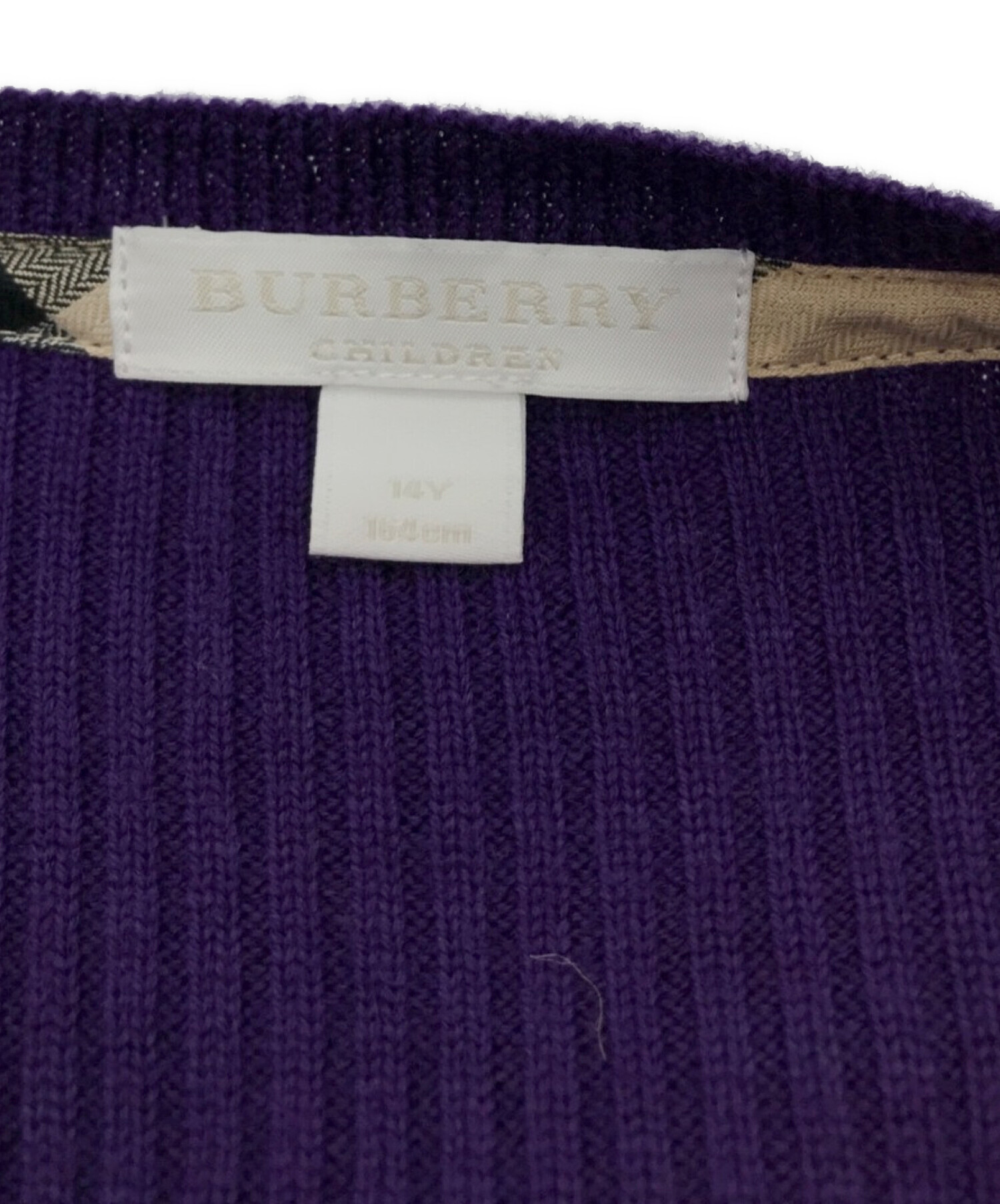 中古・古着通販】BURBERRY (バーバリー) カーディガン パープル サイズ