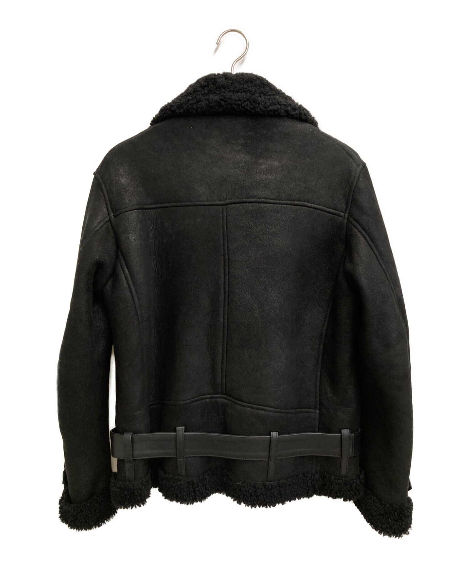 Cinquanta (チンクアンタ) ムートンライダースジャケット ブラック サイズ:46 未使用品