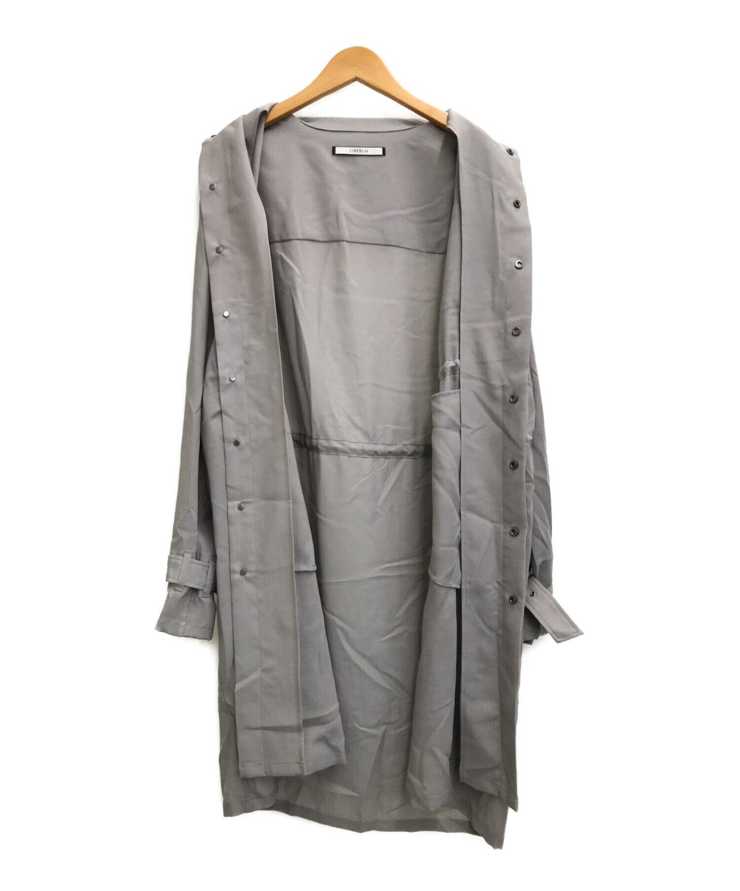 中古・古着通販】LIBERUM (リベルム) WOOL SHIRT COAT グレー サイズ:1