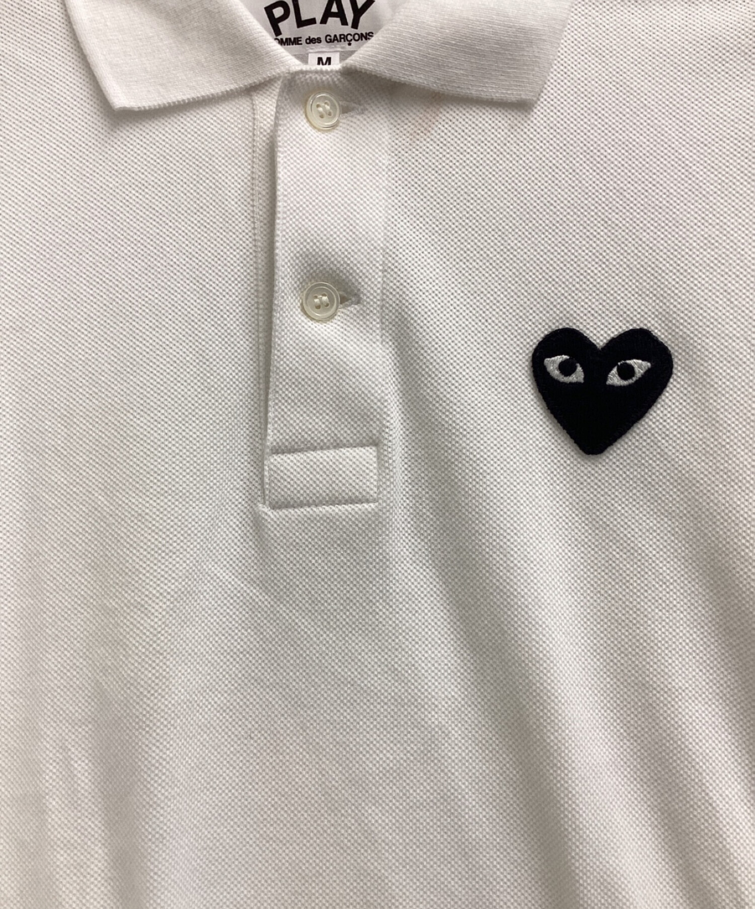 PLAY COMME des GARCONS (プレイ コムデギャルソン) ポロシャツ ホワイト サイズ:SIZE M