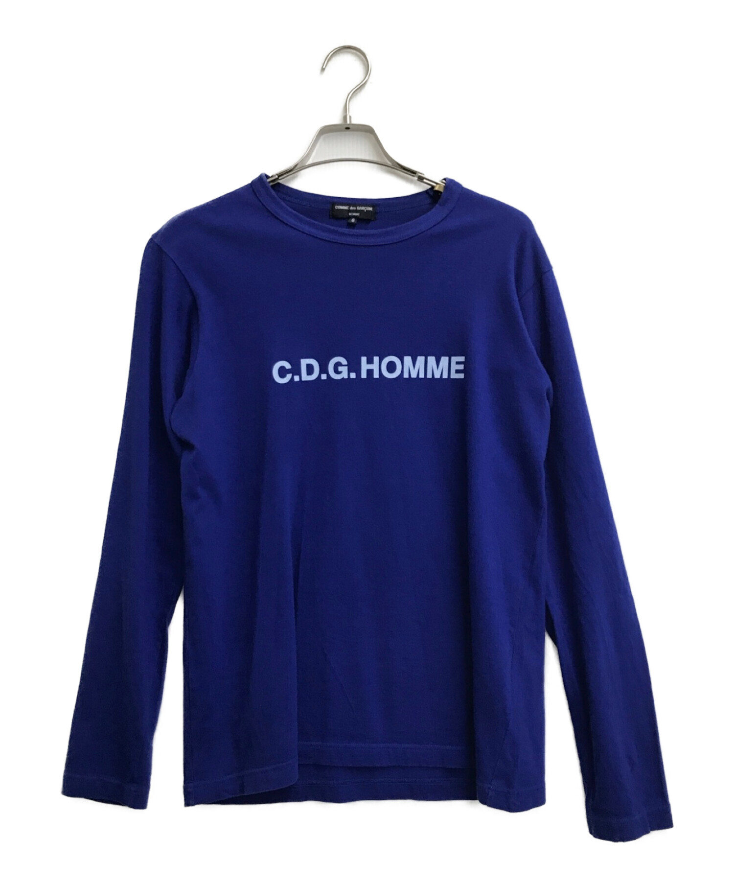 COMME des GARCONS HOMME (コムデギャルソン オム) ロゴカットソー ブルー サイズ:SIZE S