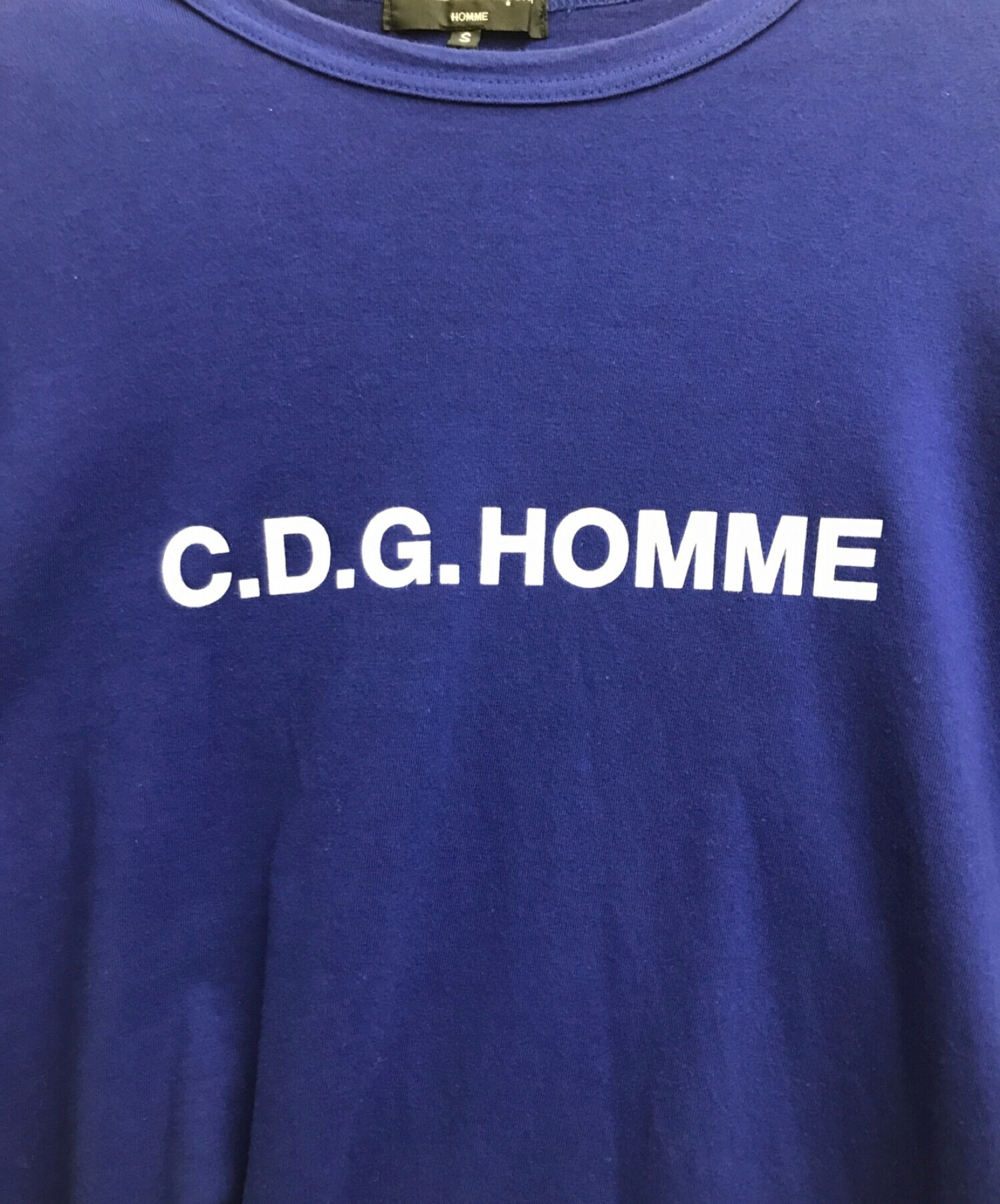 COMME des GARCONS HOMME (コムデギャルソン オム) ロゴカットソー ブルー サイズ:SIZE S