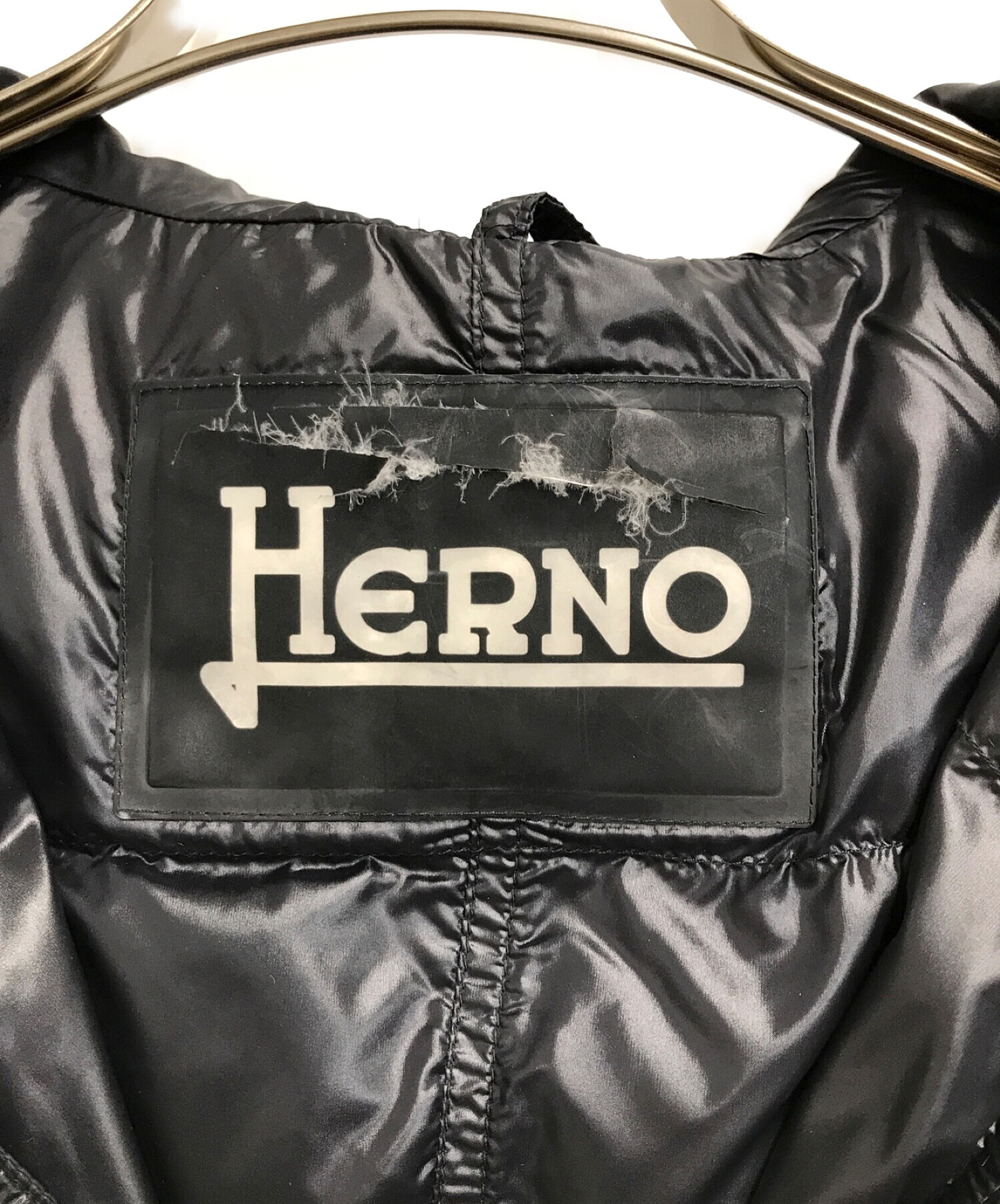 中古・古着通販】HERNO (ヘルノ) ダウンベスト ブラック サイズ:44 