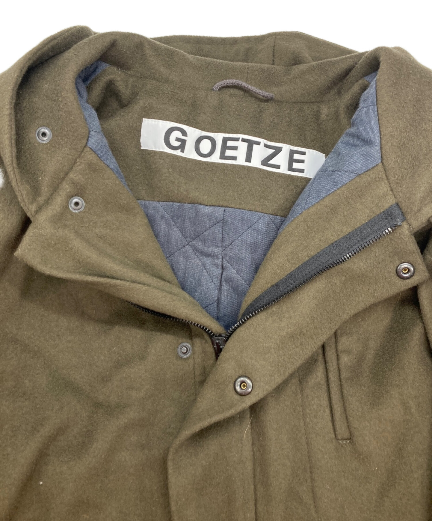 中古・古着通販】GOETZE (ゲッツェ) カシミヤ混フーデッドコート