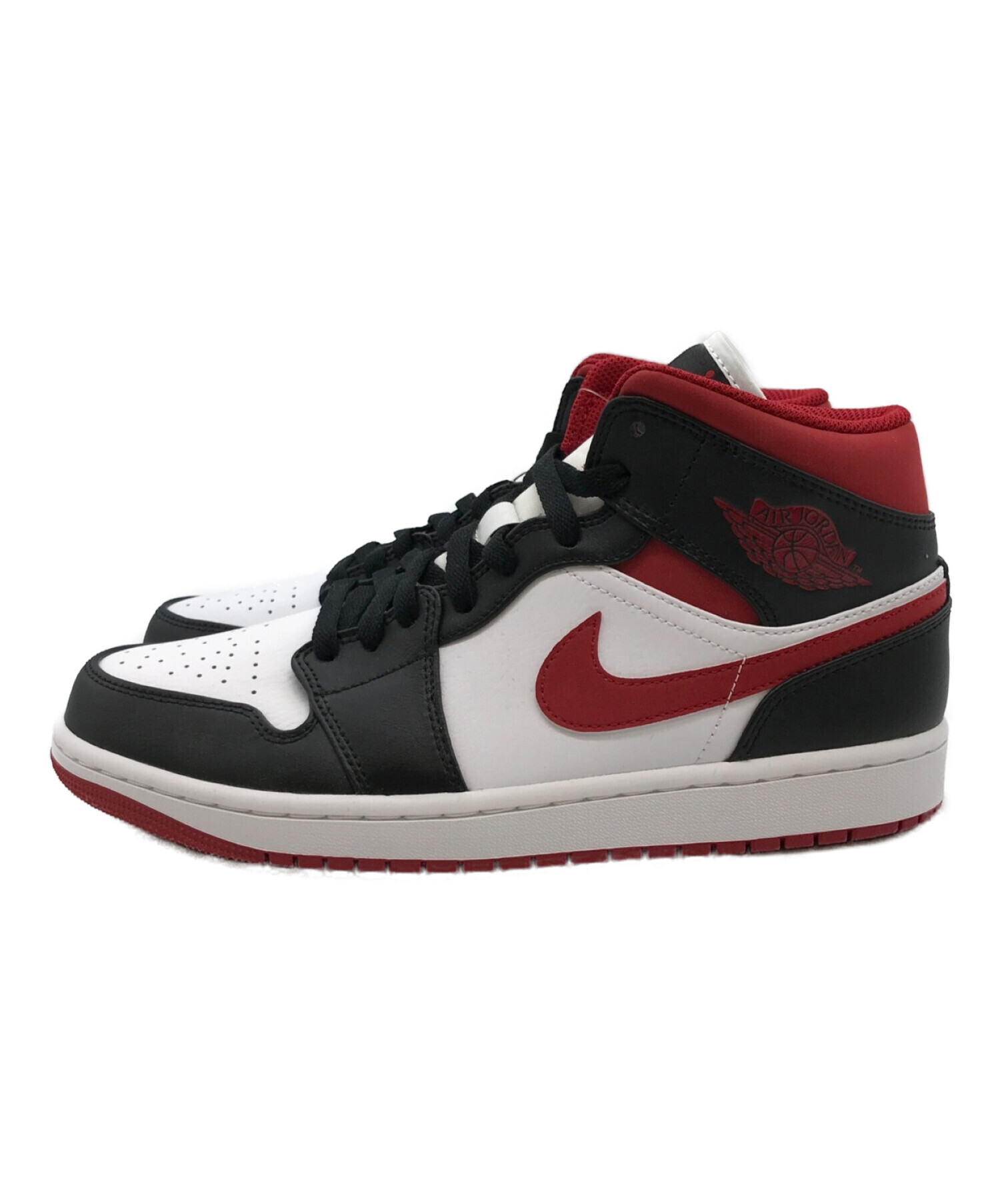 中古・古着通販】NIKE (ナイキ) Air Jordan 1 Mid White/Gym Red Black