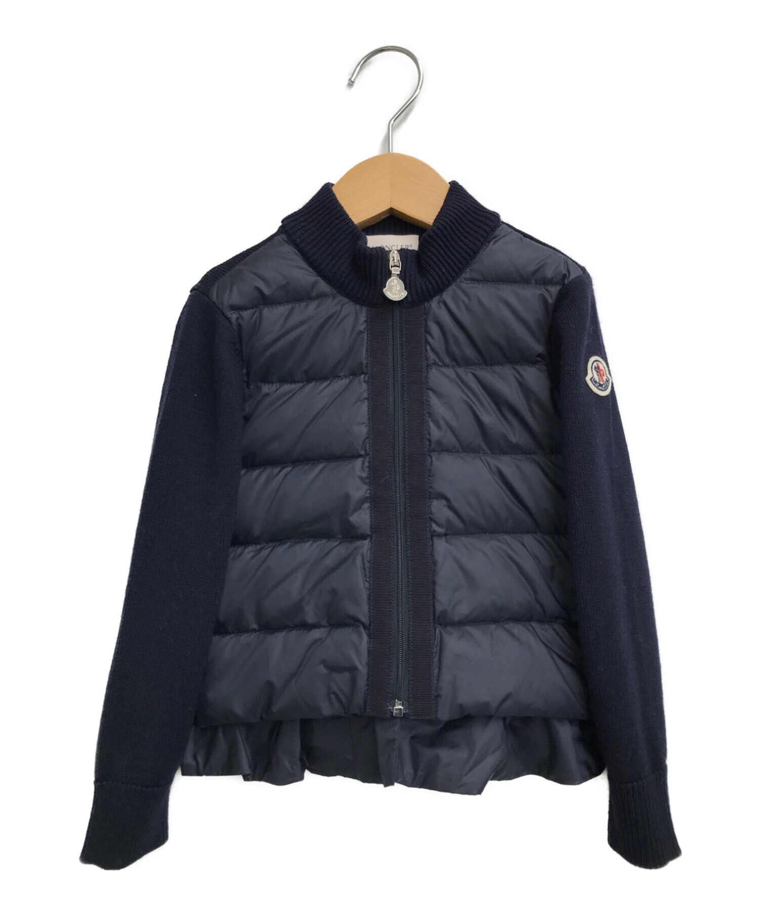 中古・古着通販】MONCLER (モンクレール) ニット切替ダウンジャケット