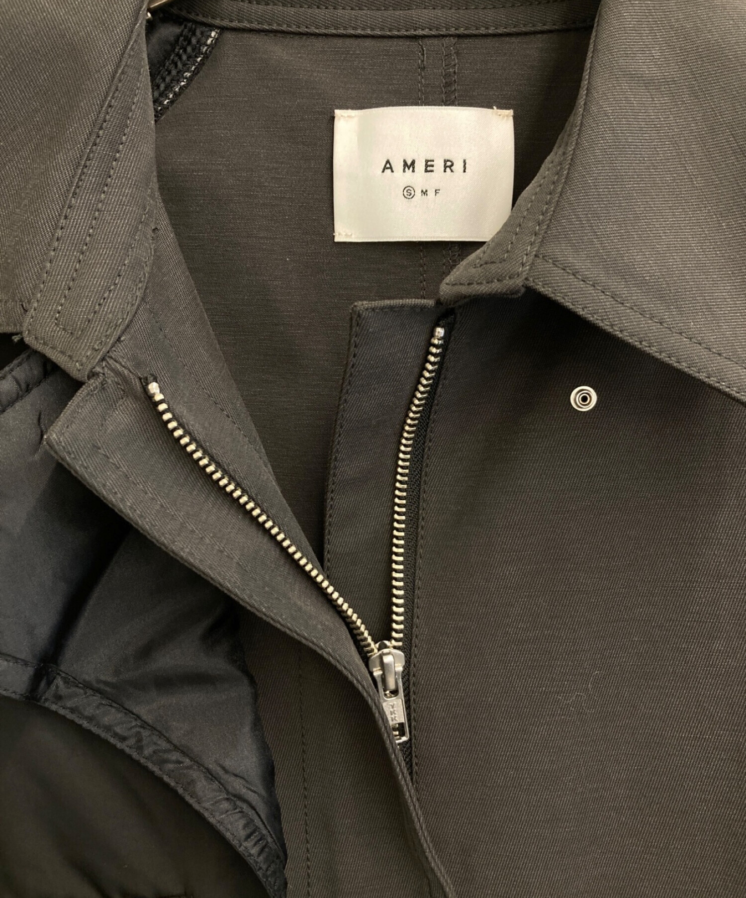 中古・古着通販】AMERI (アメリ) MA1 DOCKING COAT グレー×ブラック