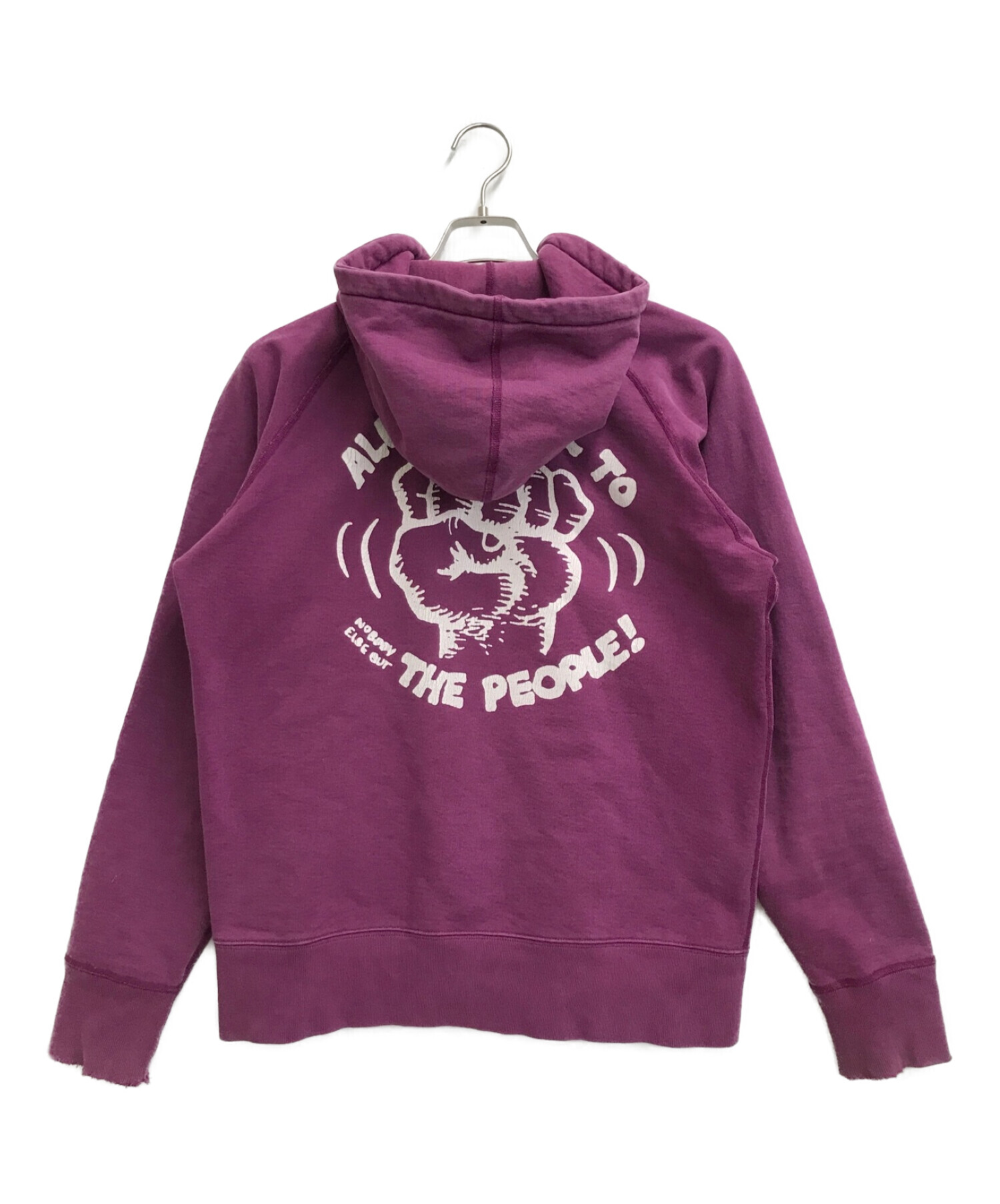 SUPREME (シュプリーム) ALL POWER TO THE PEOPLE Zip Up Sweat パープル サイズ:M