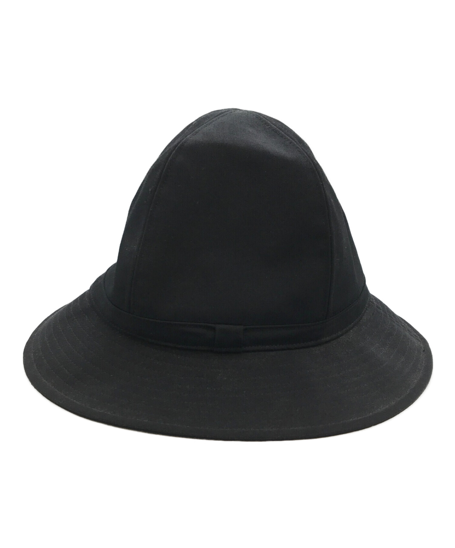 中古・古着通販】YOHJI YAMAMOTO (ヨウジヤマモト) Wrinkled Gabardine Fedora hat ブラック  サイズ:2｜ブランド・古着通販 トレファク公式【TREFAC FASHION】スマホサイト