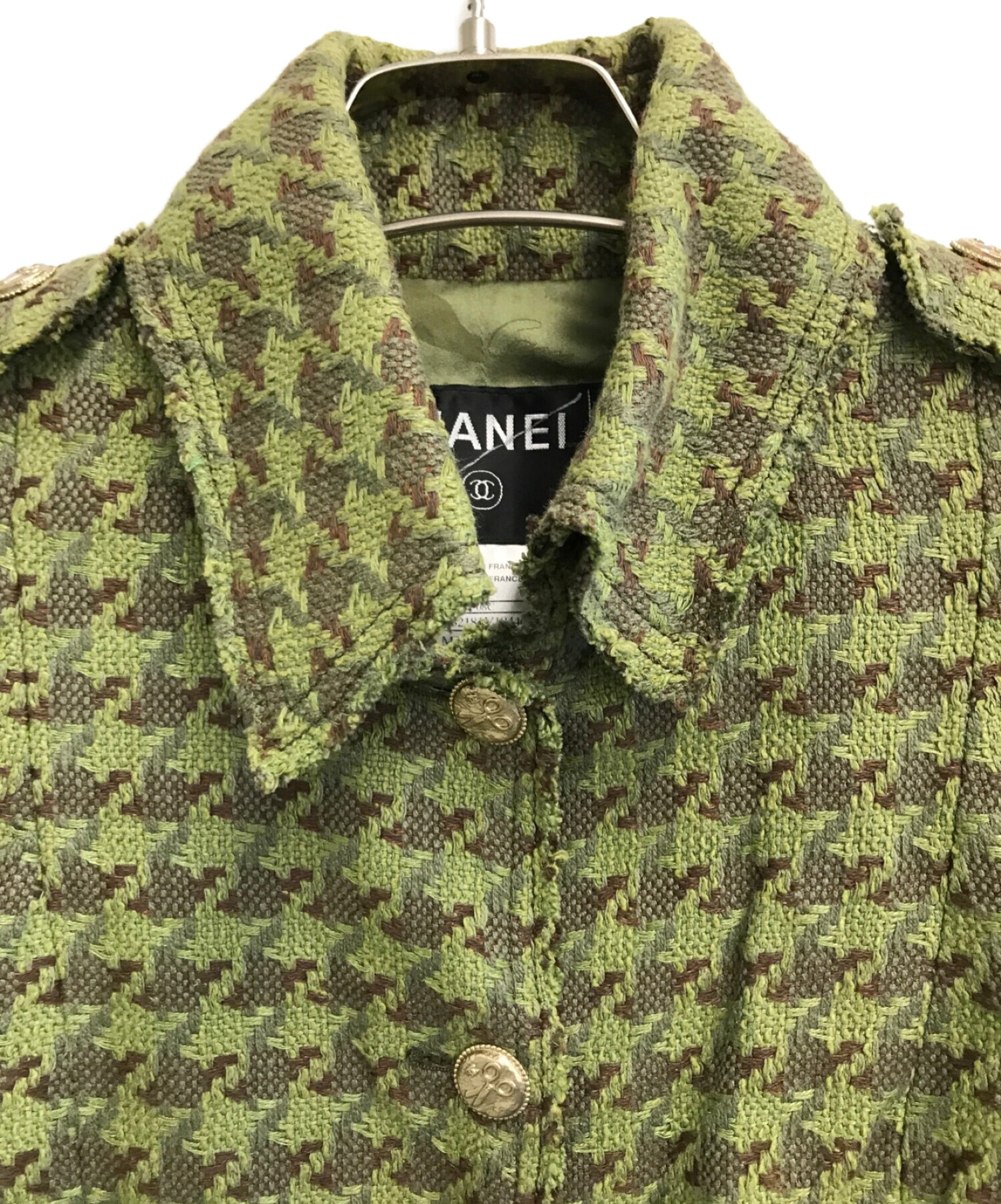 中古・古着通販】CHANEL (シャネル) シルク混ツイードジャケット