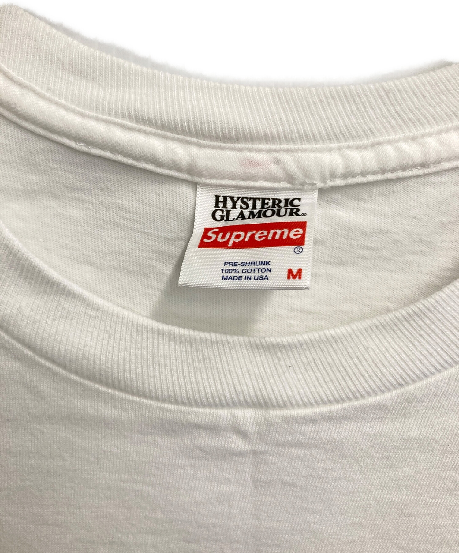 SUPREME (シュプリーム) Hysteric Glamour (ヒステリックグラマー) ラメプリントTシャツ ホワイト サイズ:M