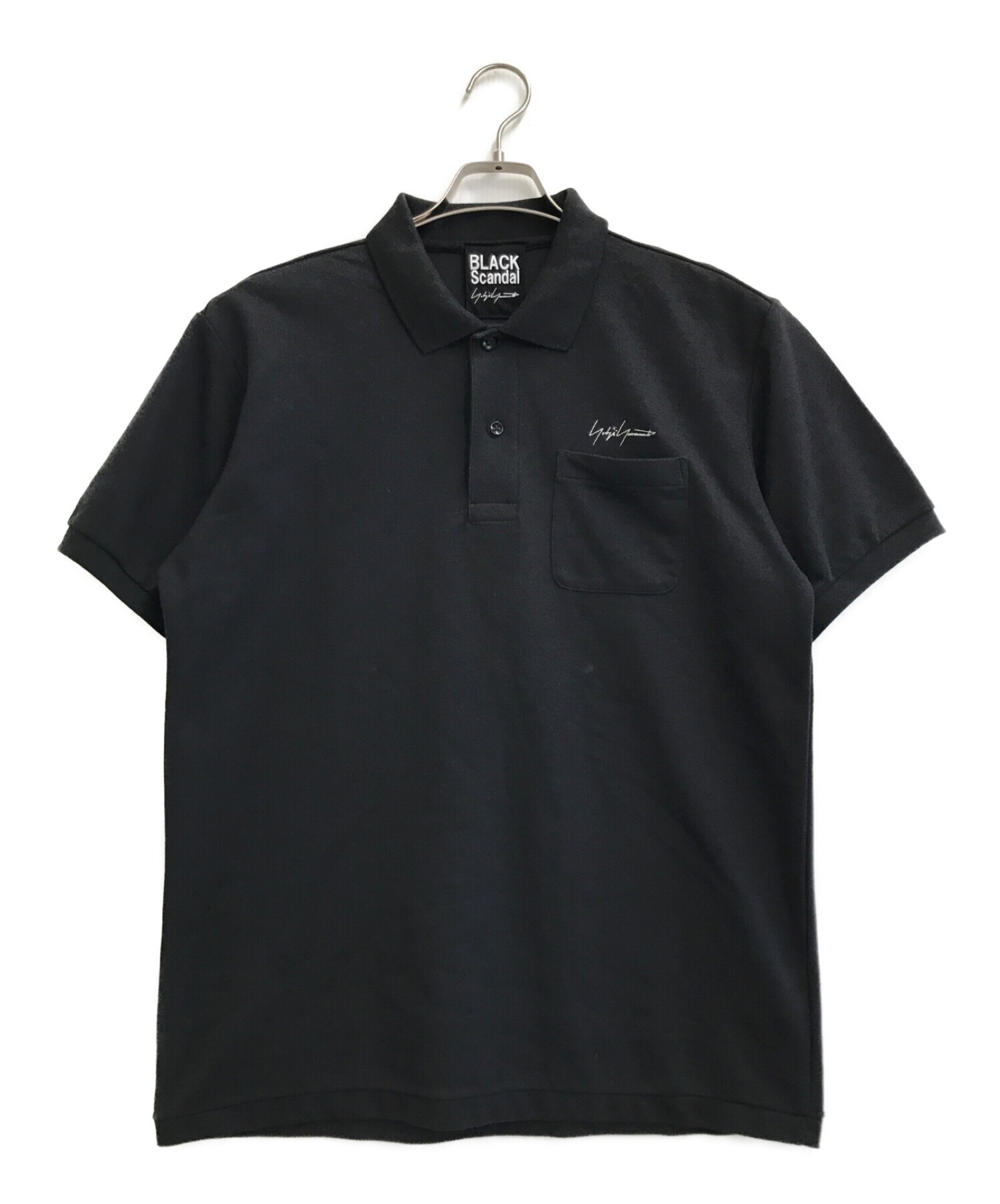 BLACK Scandal Yohji Yamamoto (ブラックスキャンダルヨウジヤマモト) 2PIECES PACK SIGNATURE  EMBROIDERY POLO SHIRTS ブラック サイズ:3