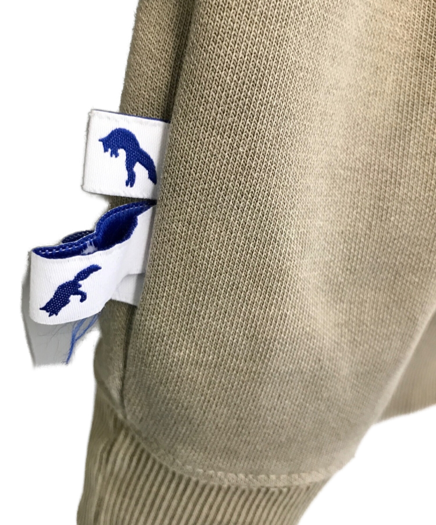 ADER error (アーダーエラー) maison kitsune (メゾンキツネ) Triple fox head スウェット ベージュ  サイズ:A2