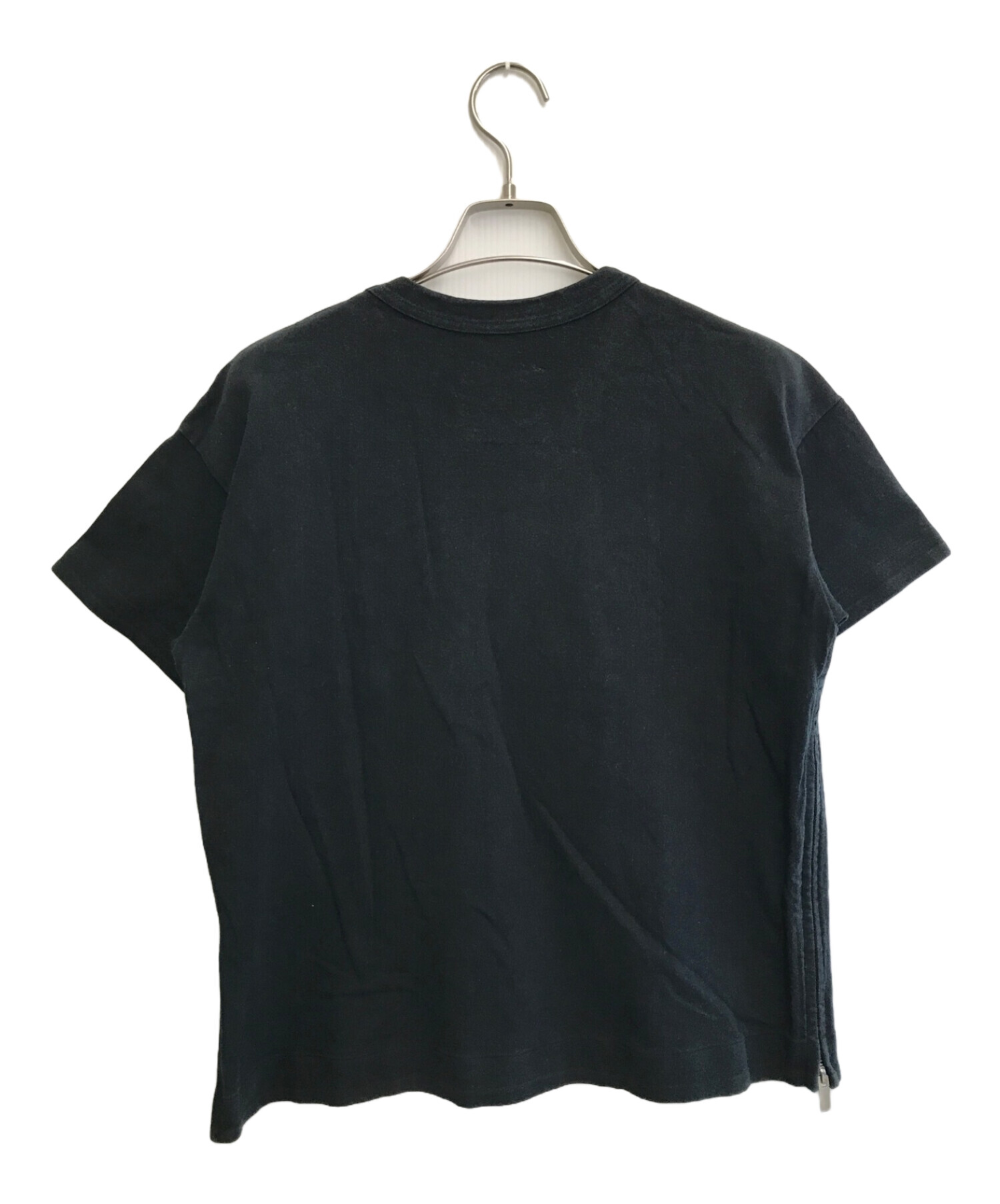 sacai (サカイ) UNIFORM サイドジップ Tシャツ ブラック サイズ:SIZE 1