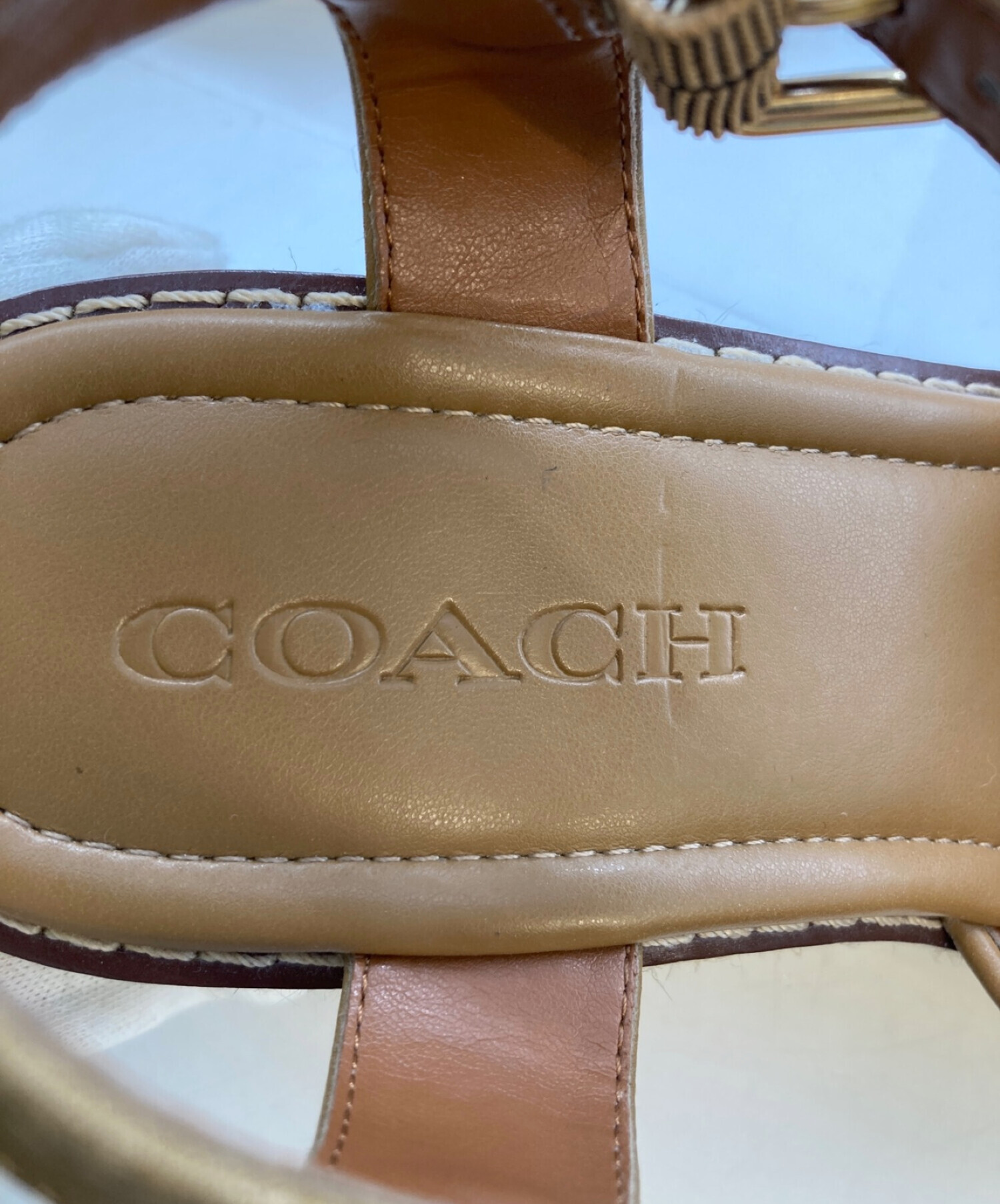 COACH (コーチ) キンバリー エスパドリーユ サンダル ネイビー サイズ:7