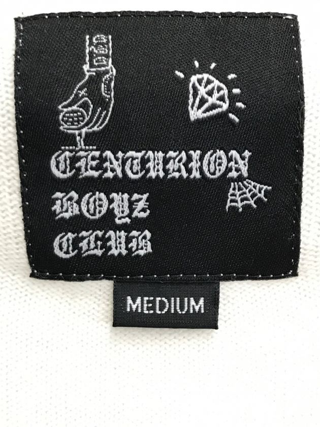 CENTURION BOYZ CLUB (センチュリオン ボーイズクラブ) Vネックニット ホワイト×ブラック サイズ:SIZE M