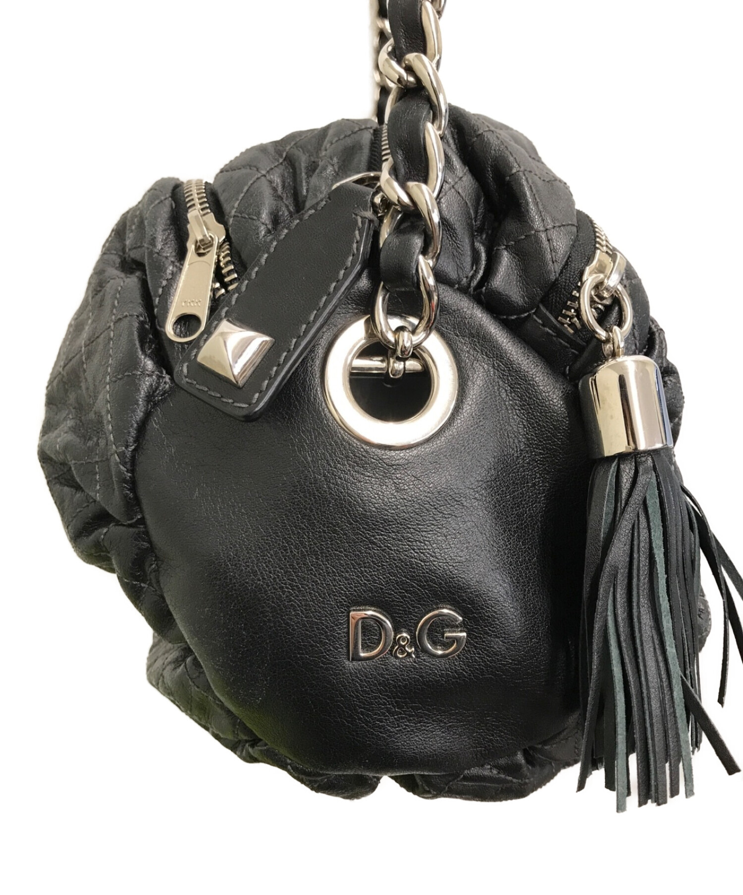 中古・古着通販】D&G (ディーアンドジー) レザーボストンバッグ