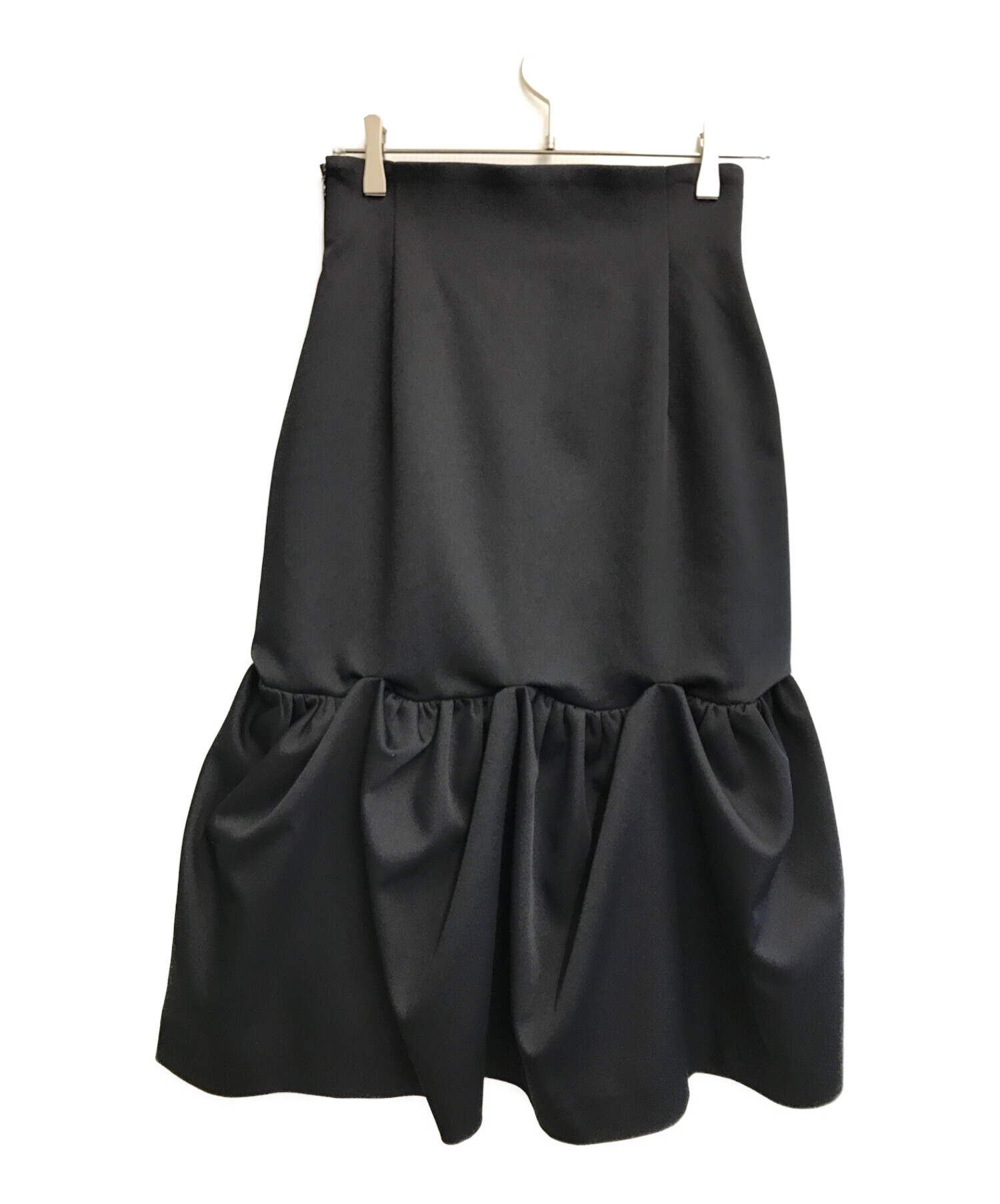 Whim Gazette (ウィムガゼット) ダブルサテンボリュームスカート ブラック サイズ:Ｆ