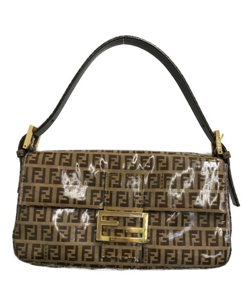 【中古・古着通販】FENDI (フェンディ) ズッカ柄エナメルハンドバッグ ブラウン｜ブランド・古着通販 トレファク公式【TREFAC  FASHION】スマホサイト