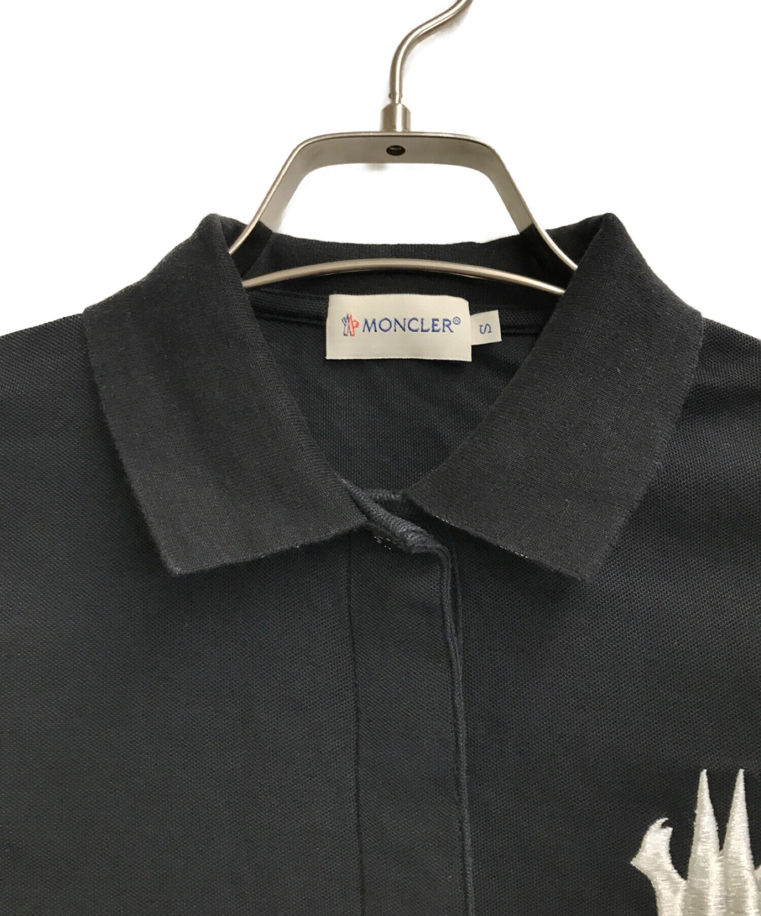 中古・古着通販】MONCLER (モンクレール) ポロシャツ ブラック サイズ ...