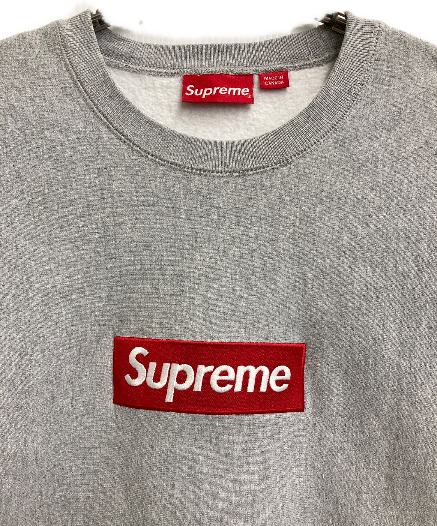 中古・古着通販】SUPREME (シュプリーム) Box Logo Crewneck グレー