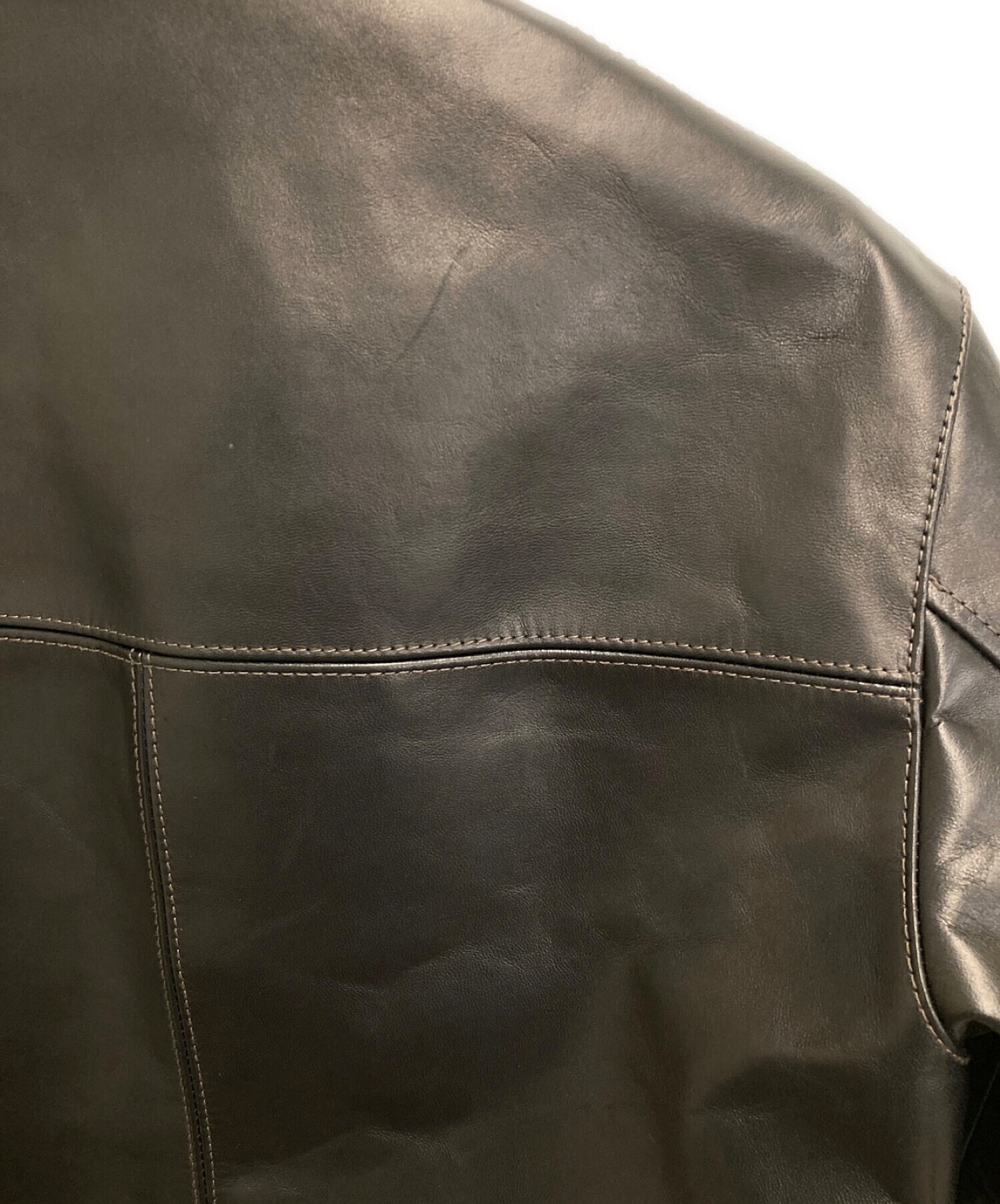 Y'2 leather (ワイツーレザー) ホースハイドカーコート ブラック サイズ:42
