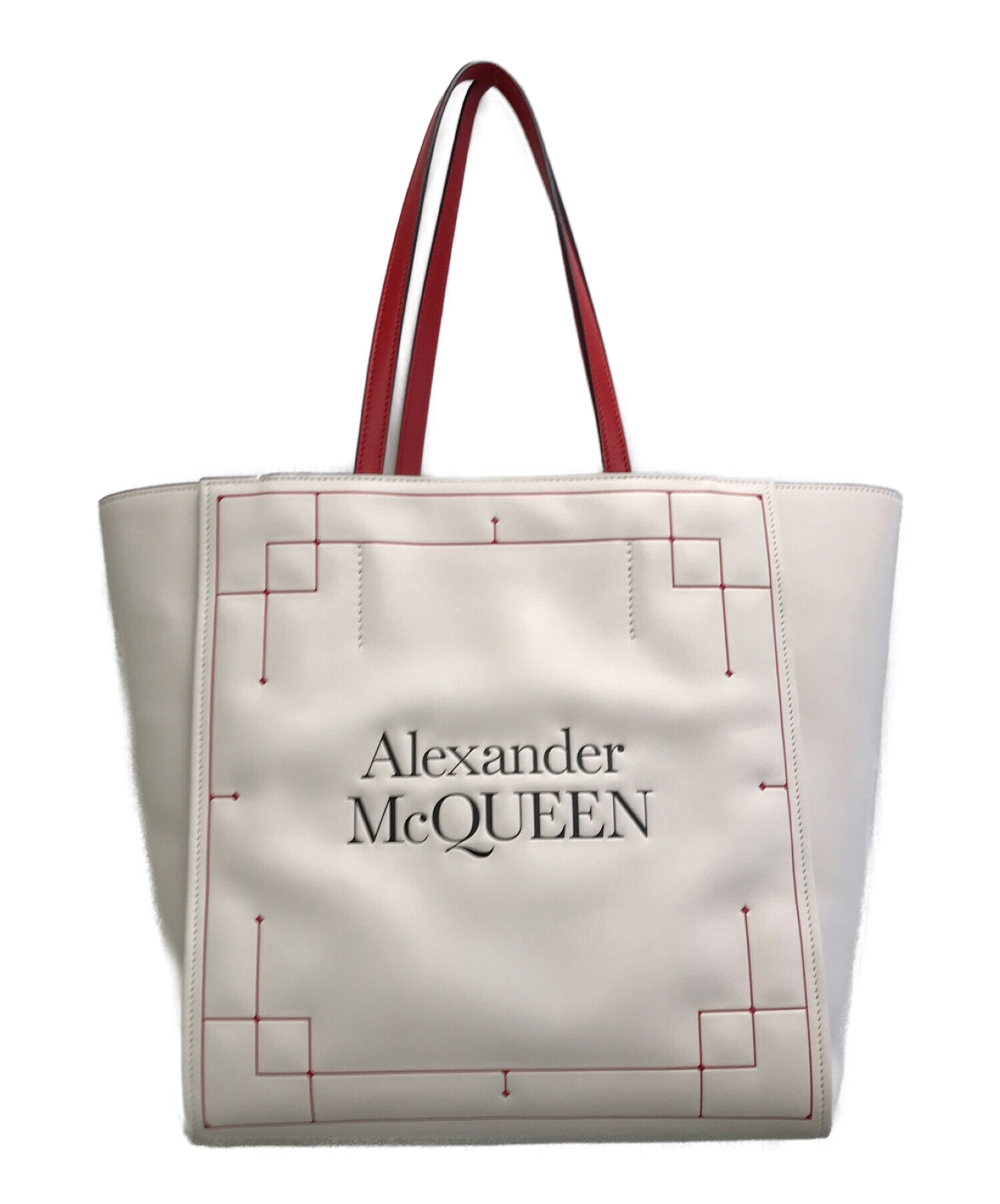 ALEXANDER McQUEEN (アレキサンダーマックイーン) ロゴデザイントートバッグ ホワイト