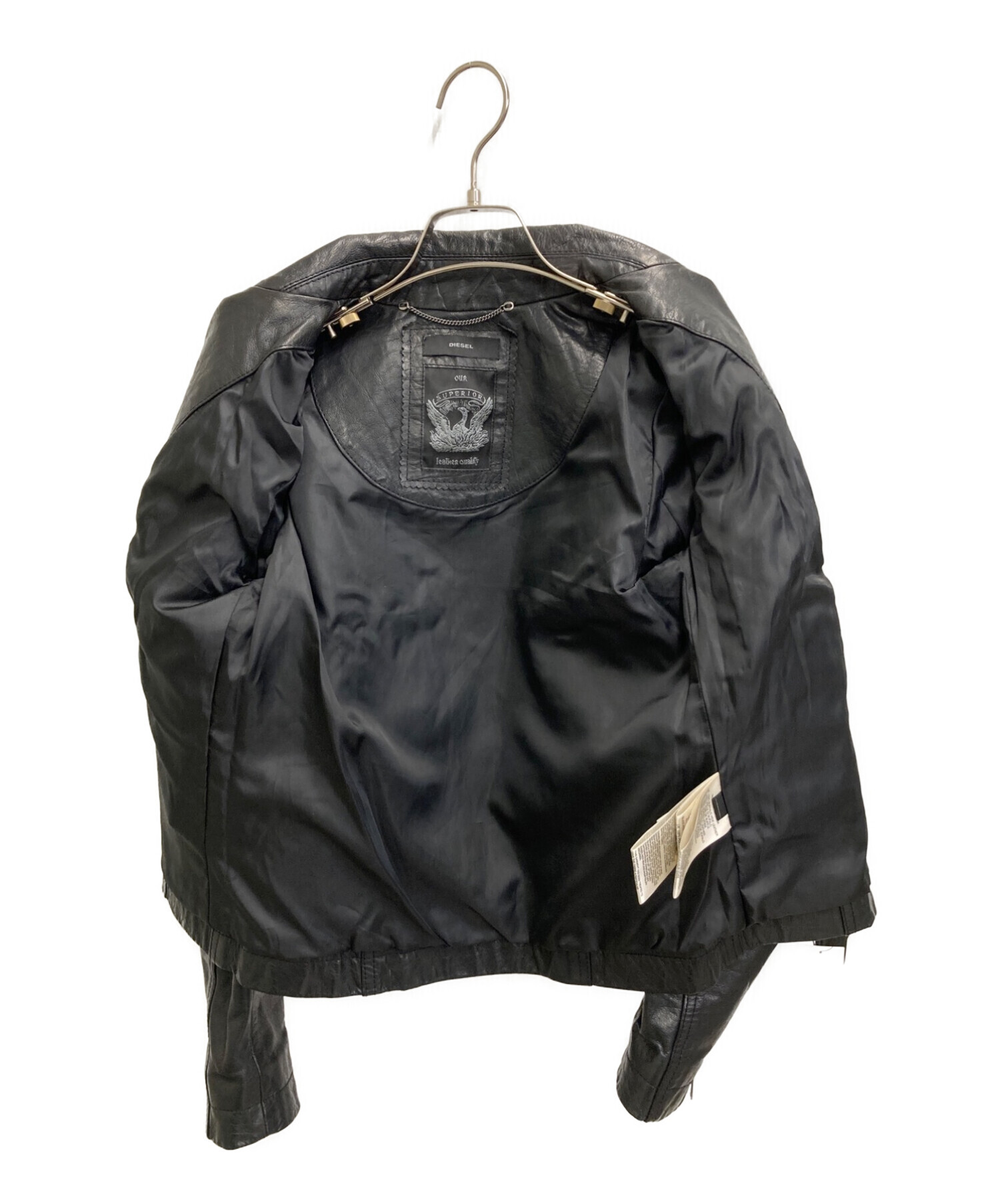 中古・古着通販】DIESEL (ディーゼル) ライダースジャケット ブラック 