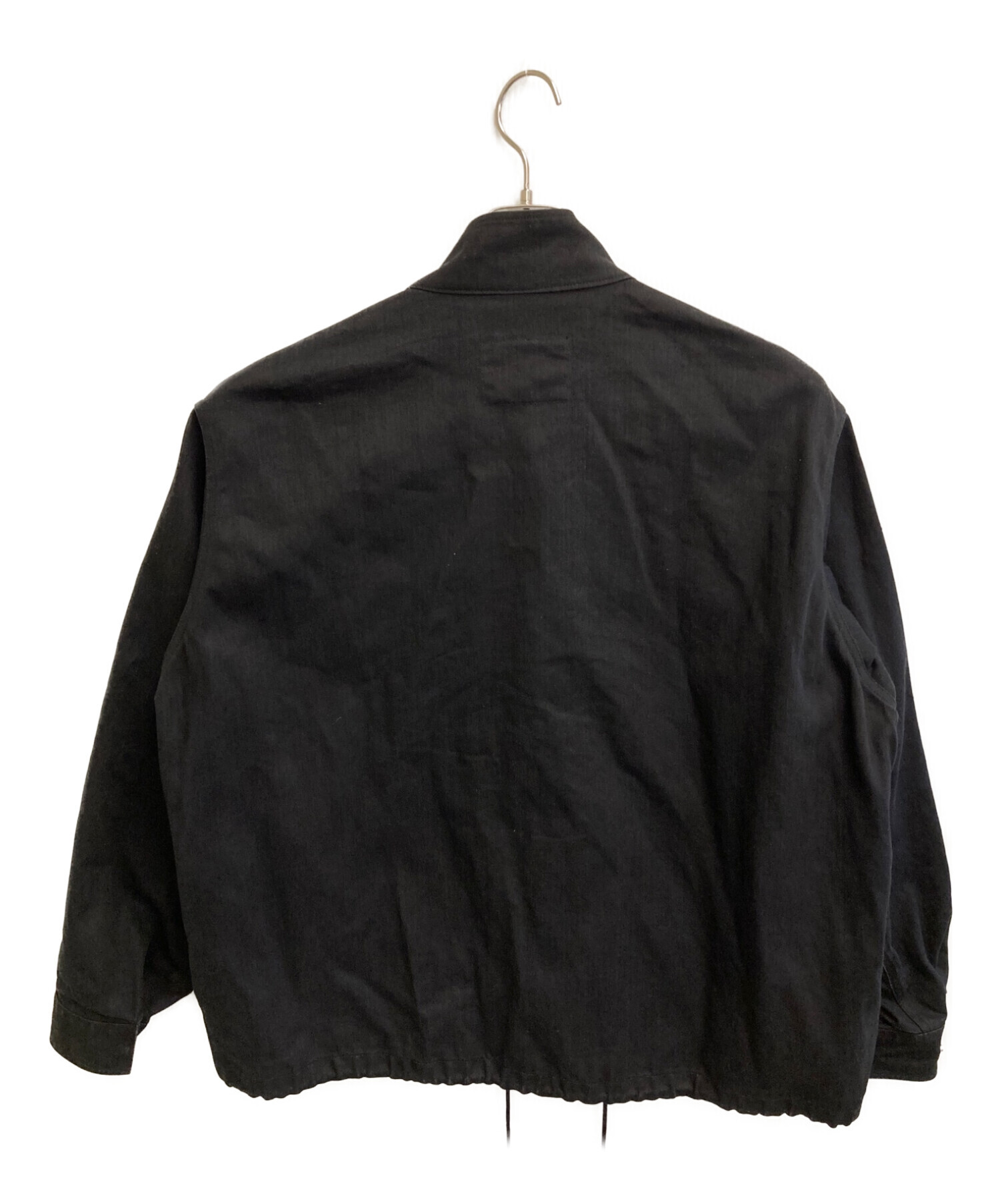 ALMOSTBLACK (オールモストブラック) WVN DENIM MLTRY BLOUSON ブラック サイズ:2