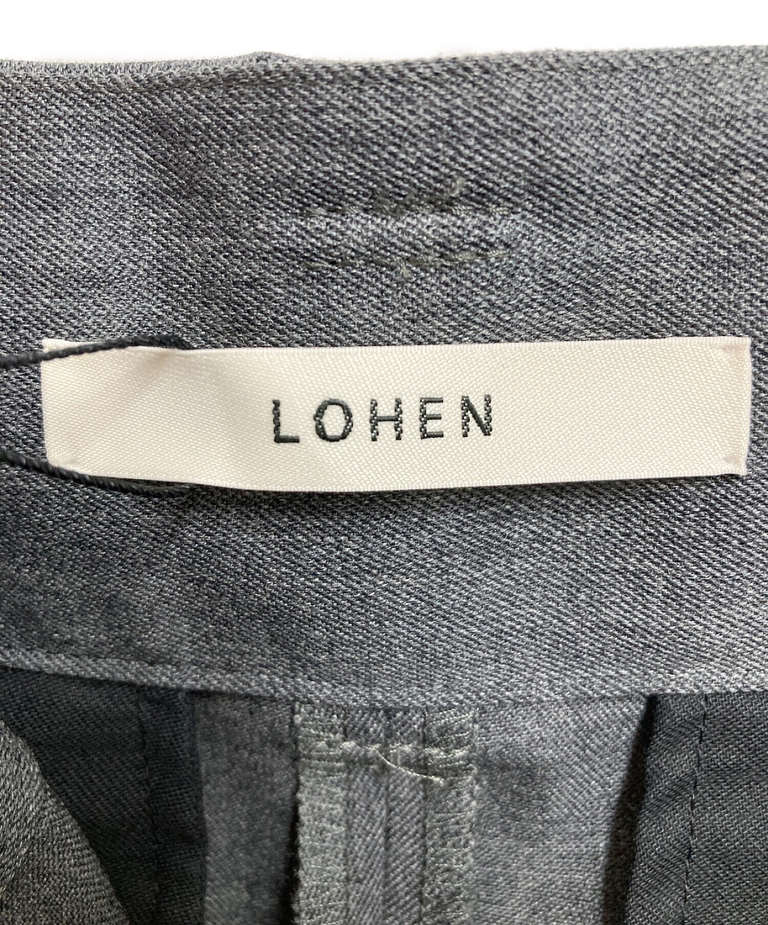 LOHEN (ローヘン) ハイカウントウールダブルマッキンパンツ グレー サイズ:SIZE38 未使用品