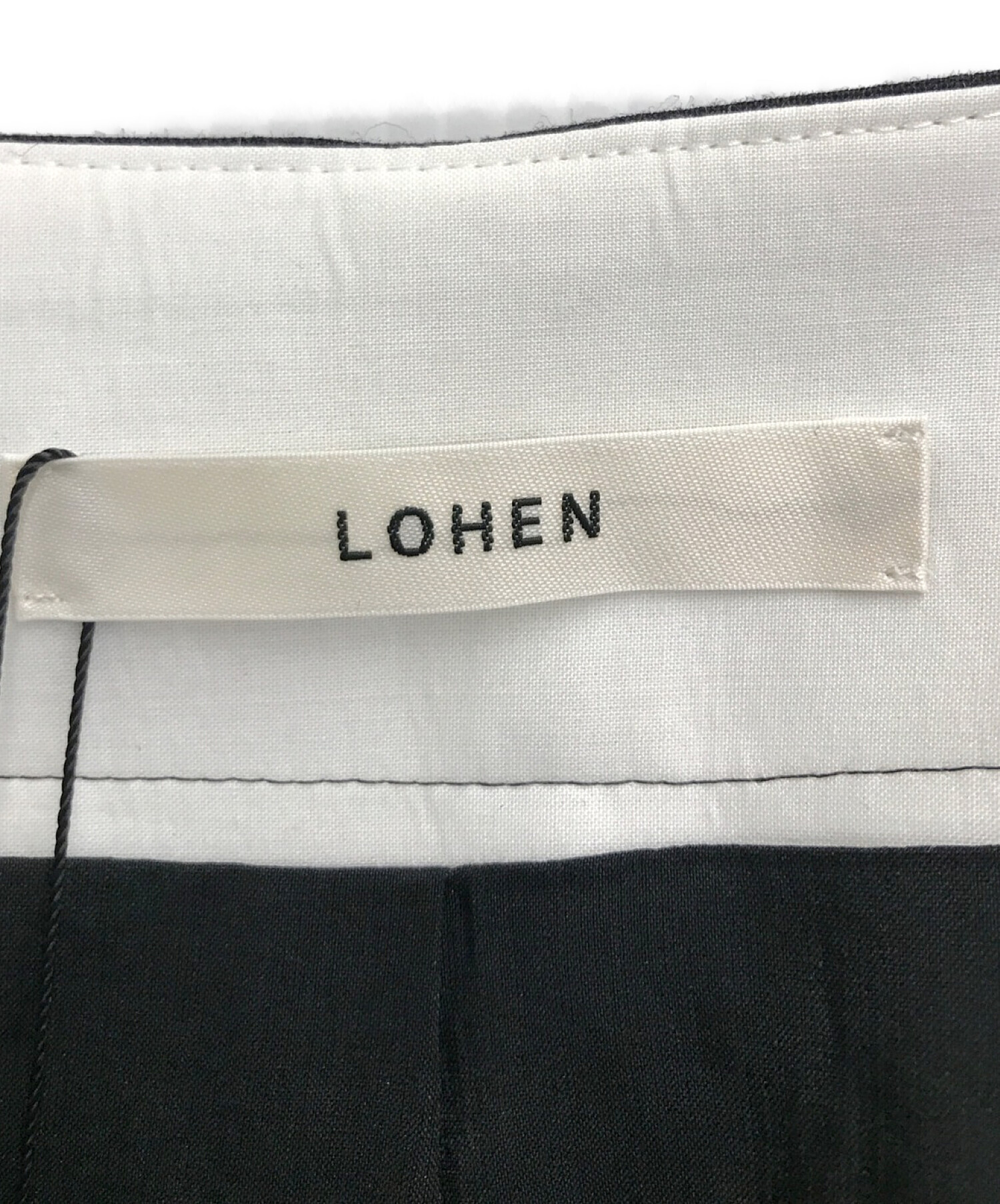 中古・古着通販】LOHEN (ローヘン) バイカラーベルト2タックパンツ 