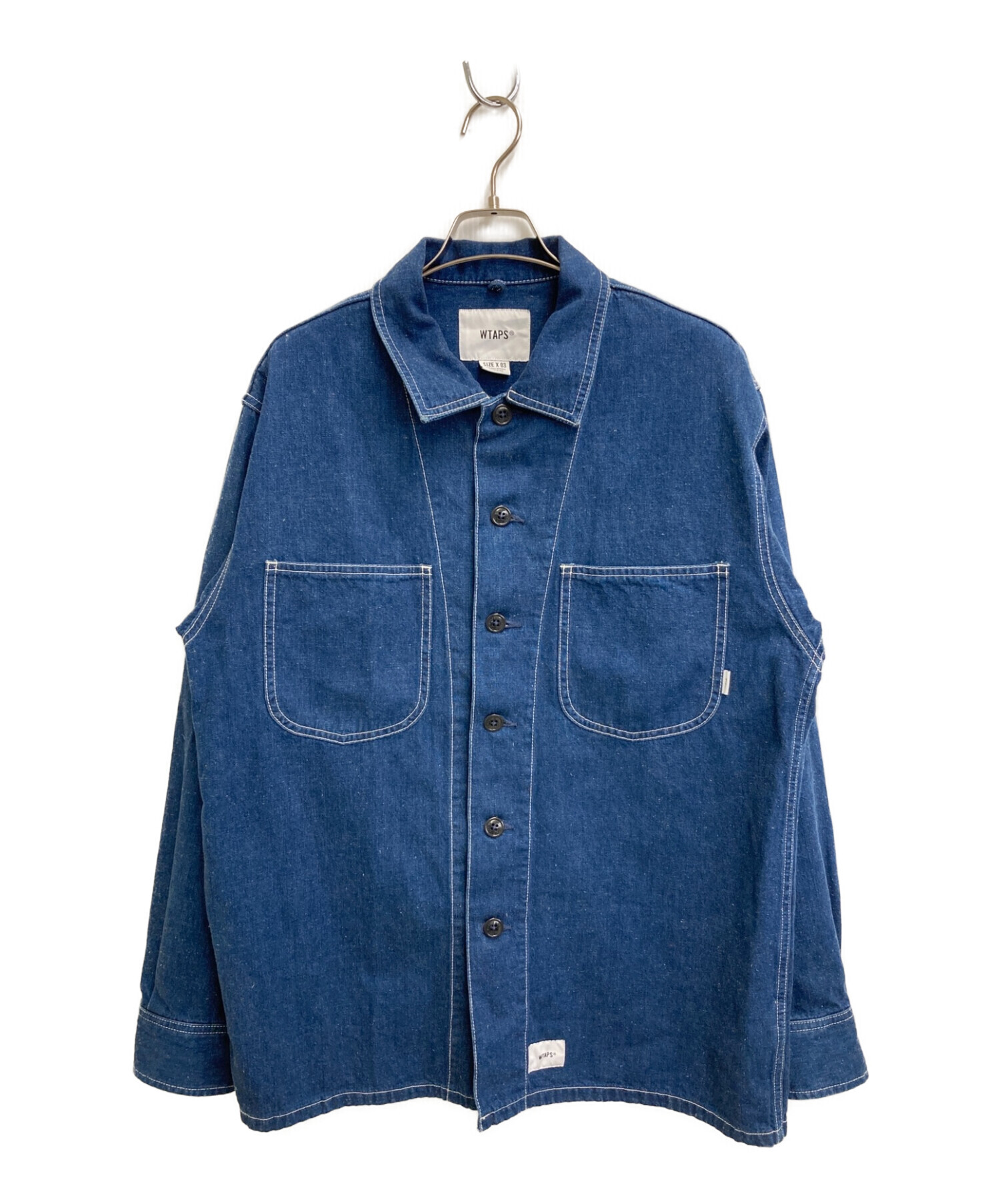 WTAPS (ダブルタップス) MINE LS/SHIRT ブルー サイズ:SIZE3