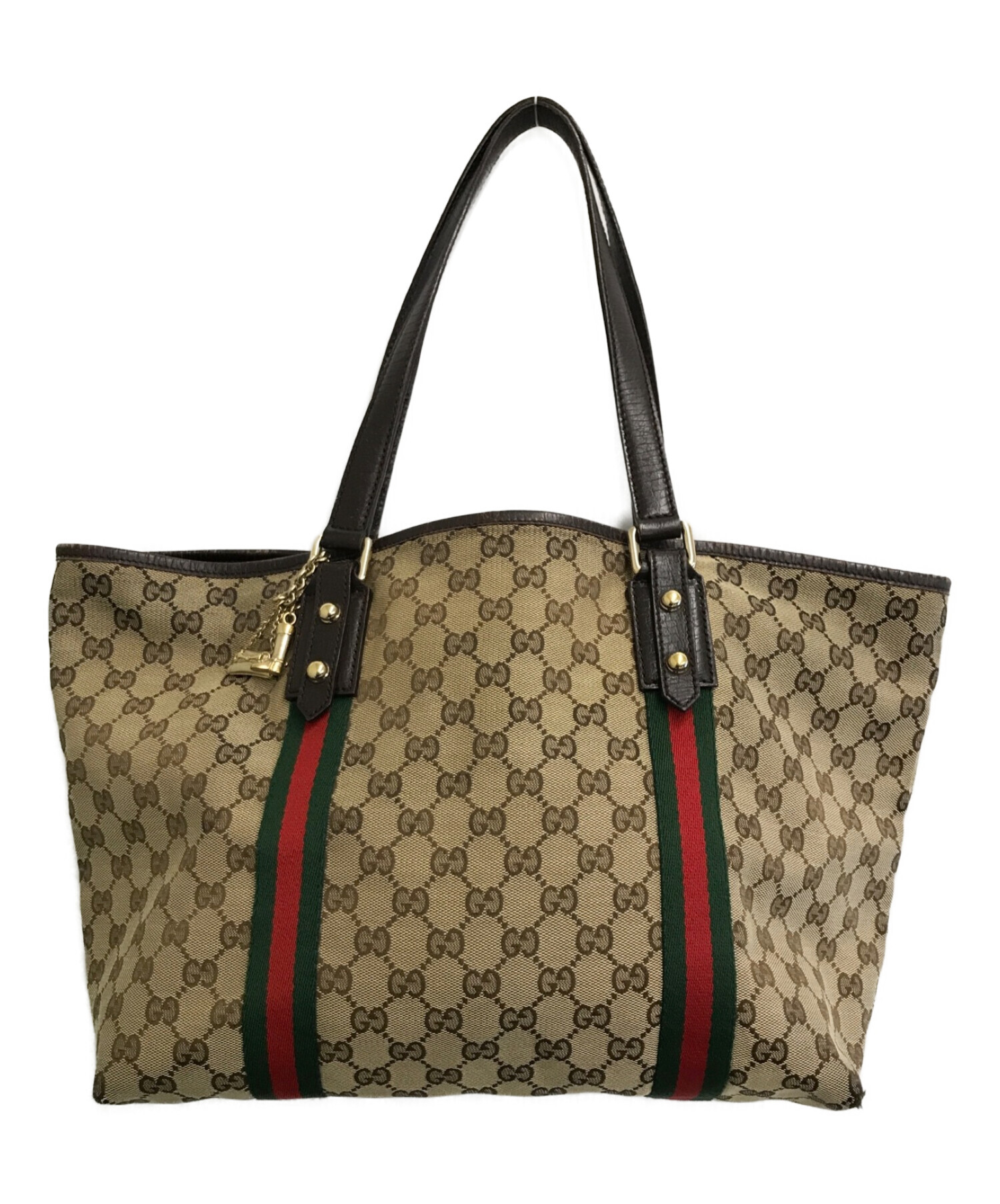 GUCCI (グッチ) GGキャンバストートバッグ ベージュ サイズ:-