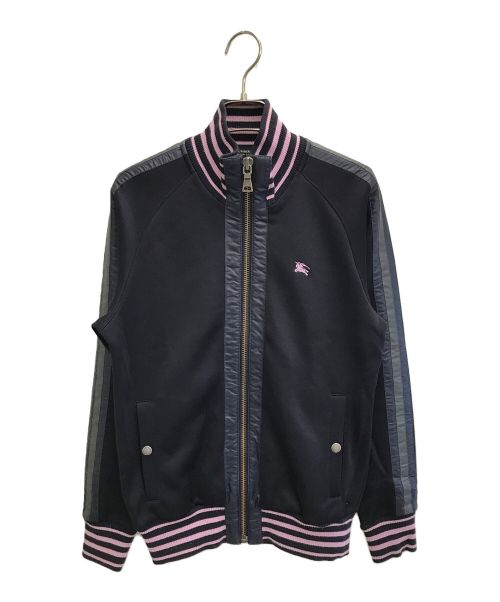 【中古・古着通販】BURBERRY BLACK LABEL (バーバリーブラックレーベル) ロゴトラックジャケット ネイビー×ピンク  サイズ:2｜ブランド・古着通販 トレファク公式【TREFAC FASHION】スマホサイト