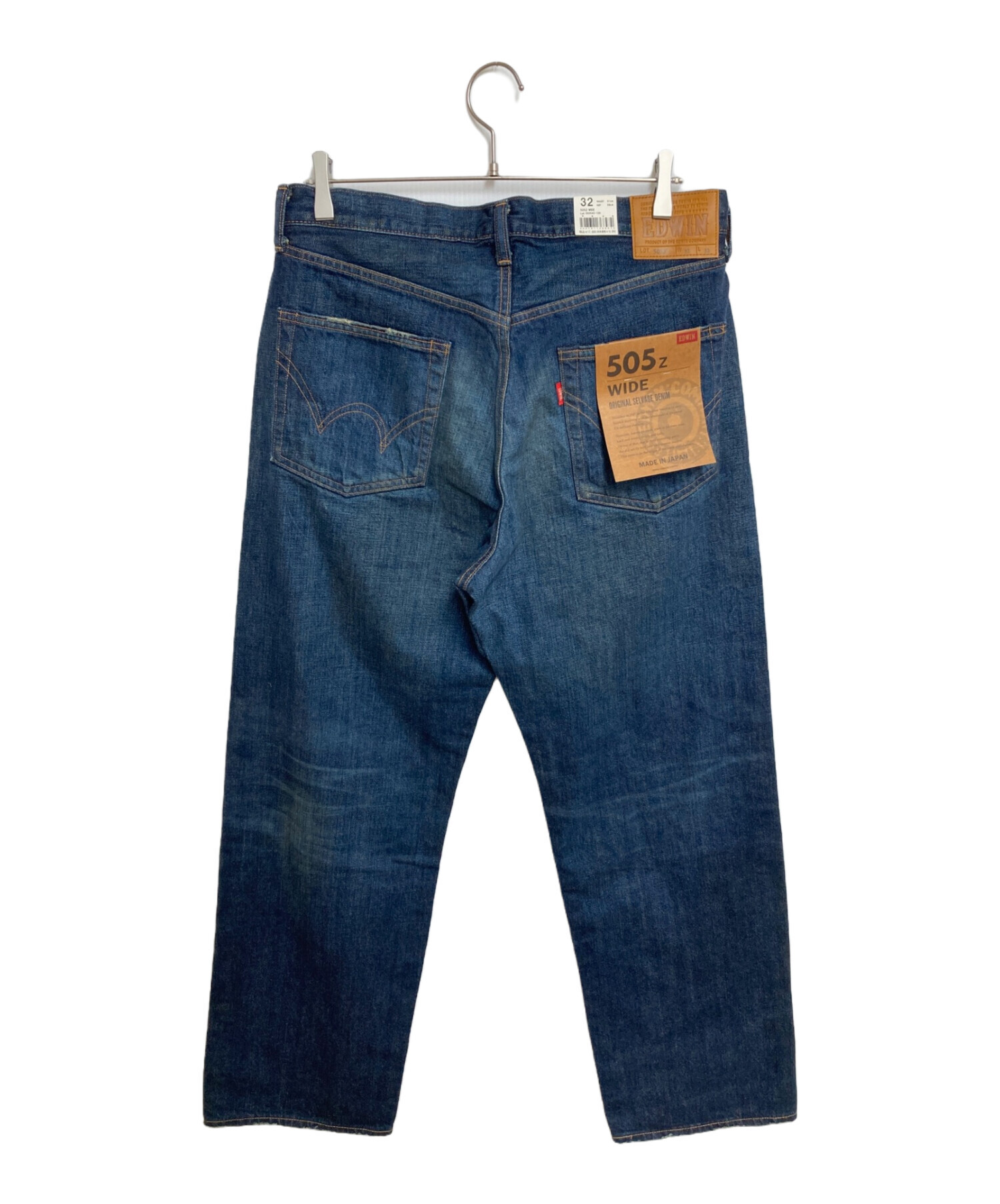 中古・古着通販】EDWIN (エドウィン) SELVAGE VINTAGE WIDE STRAIGHTデニムパンツ インディゴ サイズ:W32  未使用品｜ブランド・古着通販 トレファク公式【TREFAC FASHION】スマホサイト