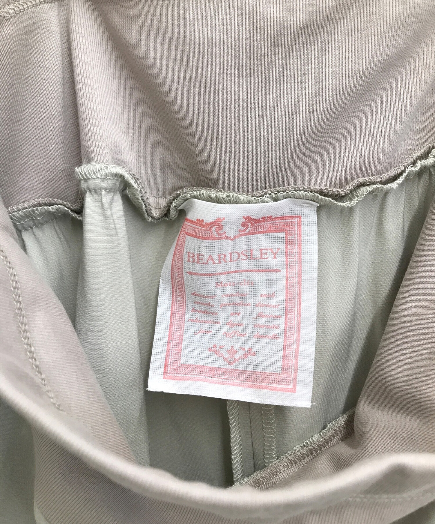 中古・古着通販】BEARDSLEY (ビアズリー) ウエストリブフロントタックパンツ オリーブ サイズ:２｜ブランド・古着通販  トレファク公式【TREFAC FASHION】スマホサイト