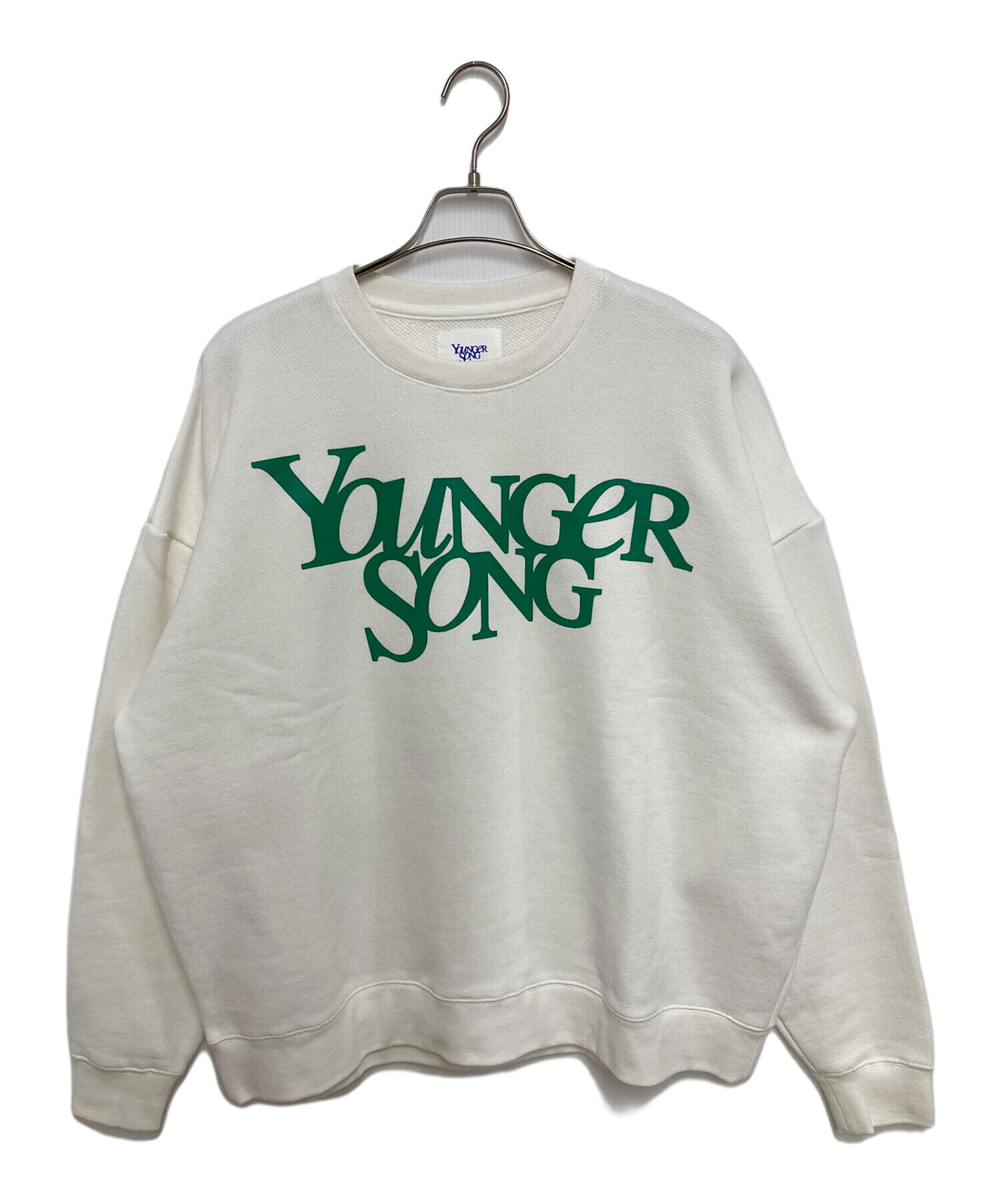 中古・古着通販】YOUNGER SONG (ヤンガーソング) ロゴプリントスウェット ホワイト×グリーン サイズ:XL｜ブランド・古着通販  トレファク公式【TREFAC FASHION】スマホサイト