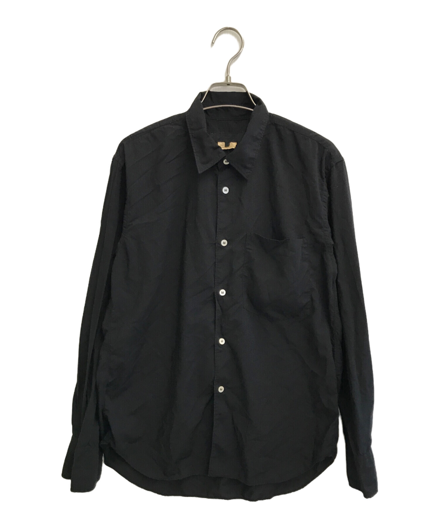 中古・古着通販】COMME des GARCONS HOMME DEUX (コムデギャルソン オム ドゥ) エステル製品染めシャツ ブラック  サイズ:XS｜ブランド・古着通販 トレファク公式【TREFAC FASHION】スマホサイト