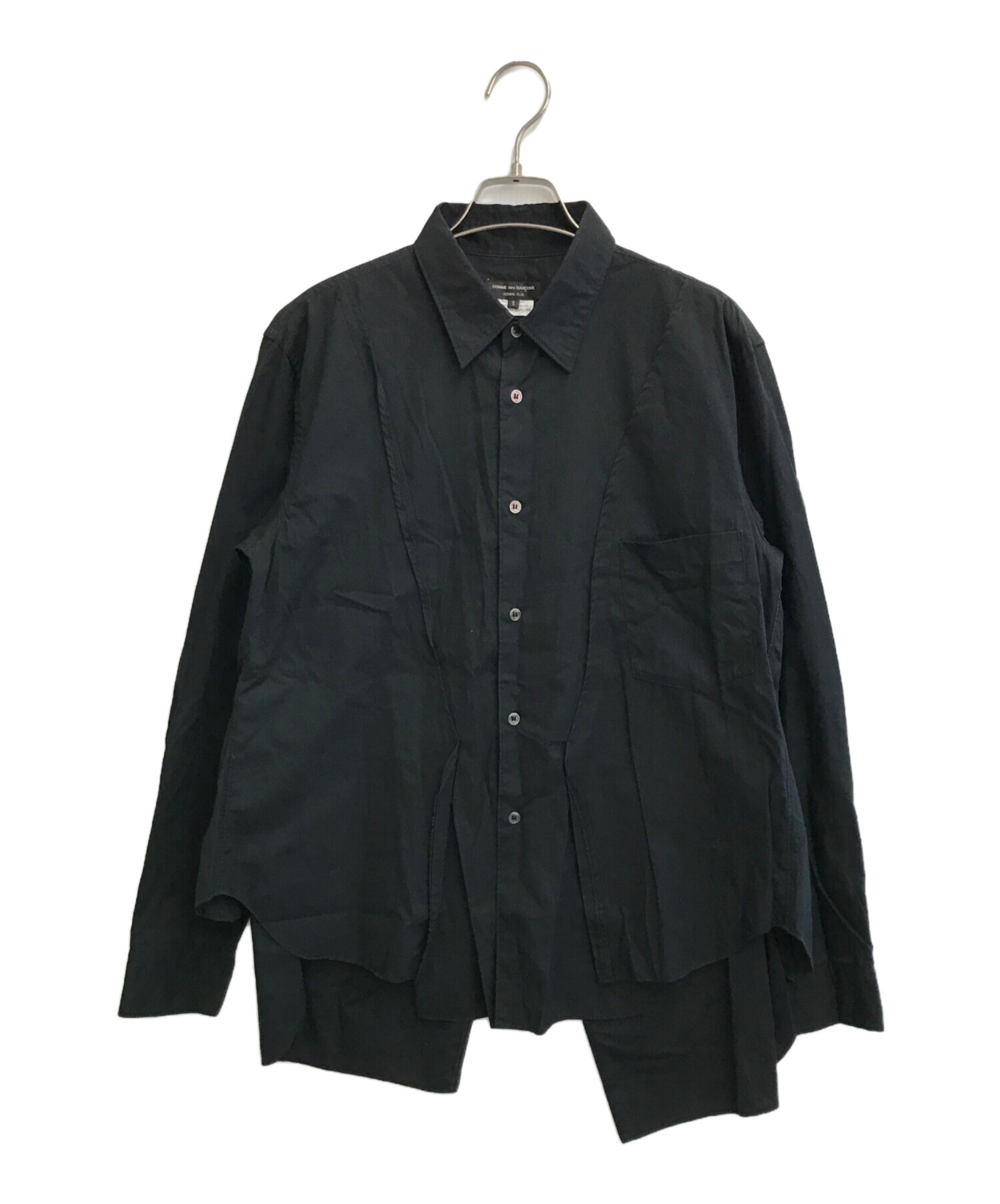 中古・古着通販】COMME des GARCONS HOMME PLUS (コムデギャルソンオムプリュス) レイヤードデザイン切替シャツ ブラック  サイズ:S｜ブランド・古着通販 トレファク公式【TREFAC FASHION】スマホサイト